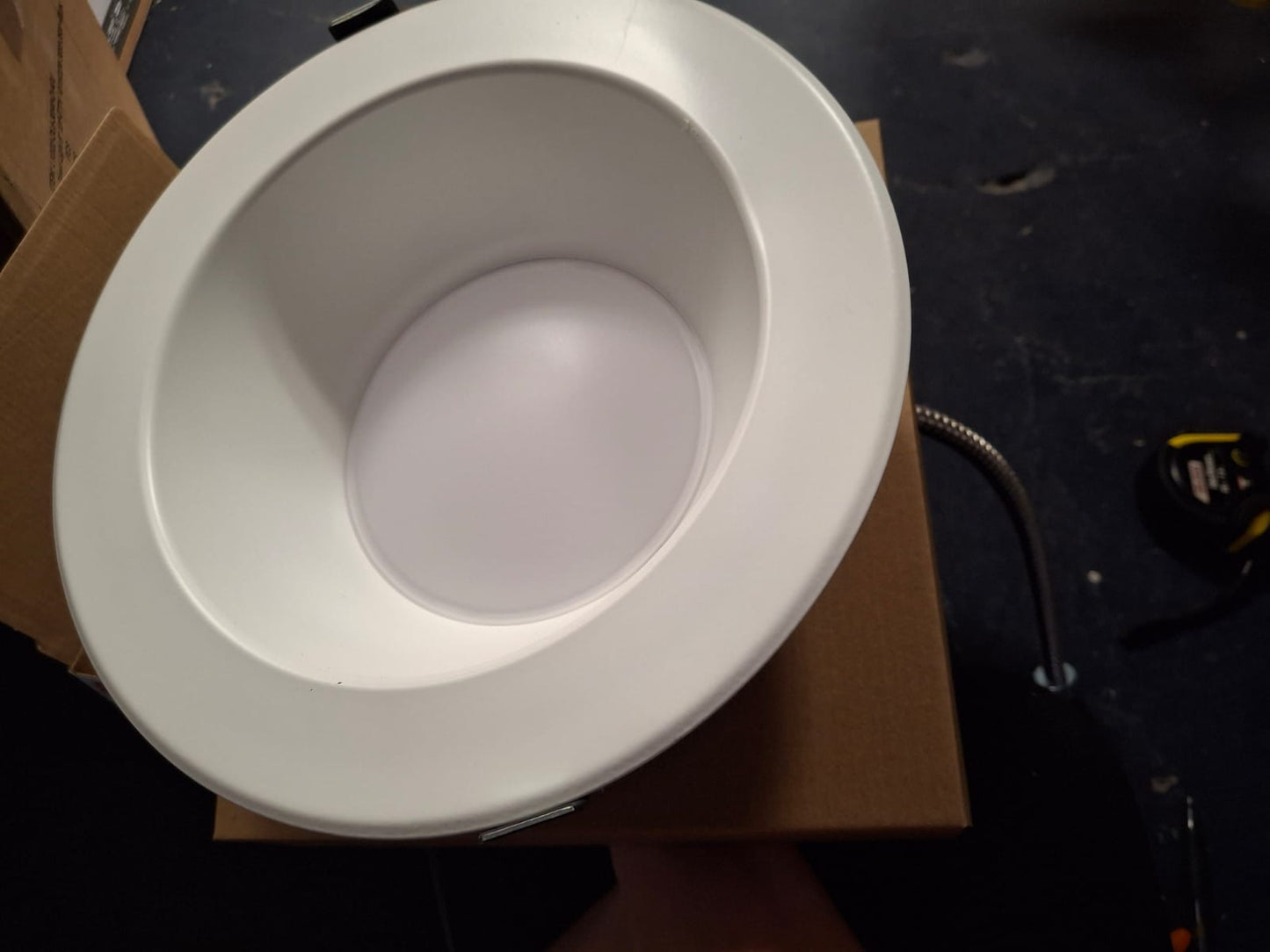 Open Box Simply Conserve 8 in. Selectable CCT Canless Integrated LED Retrofit White Recessed Light with Selectable Lumen CEC Compliant (4-Pack)
