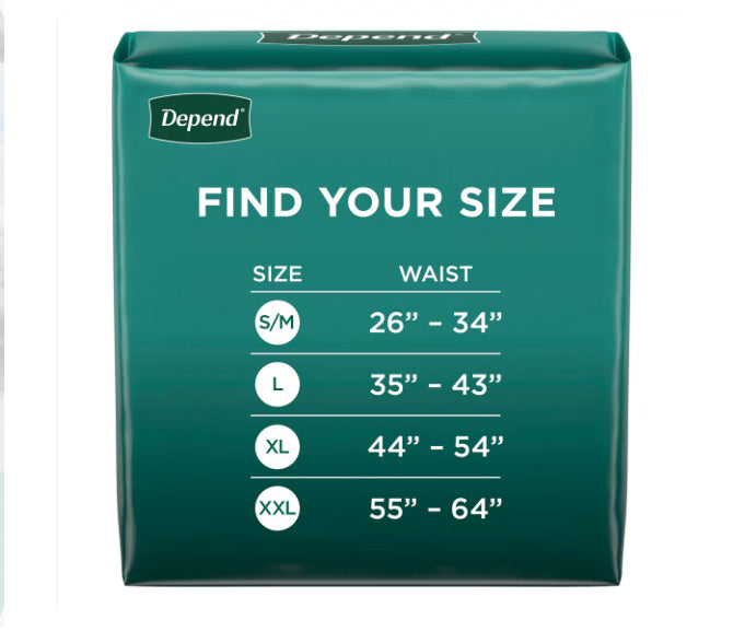 Brand New Depend Fresh Protection Adult Incontinence Disposable Underwear for Men - Maximum Absorbency - Gray