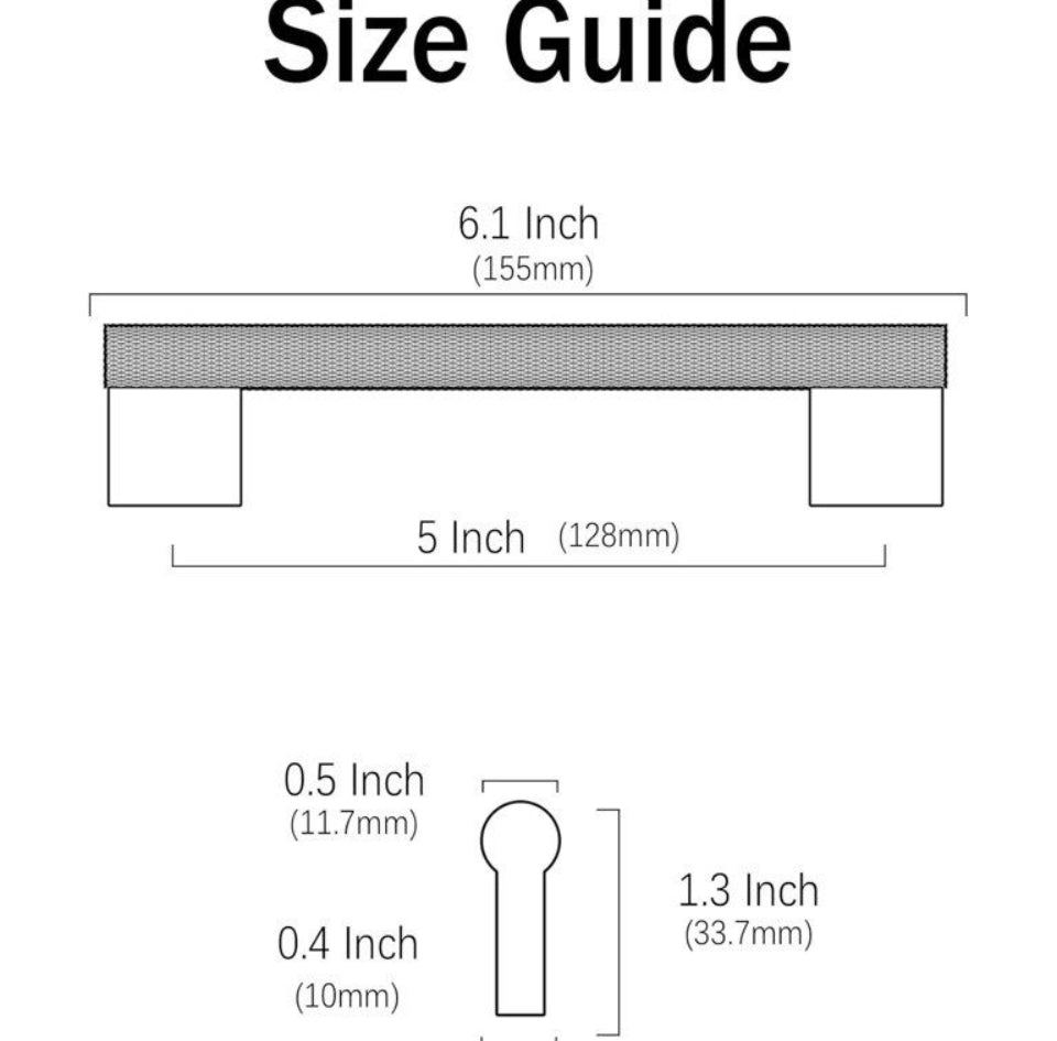 Open Box Alzassbg 10 Pack Matt Black Cabinet Pulls, 5 Inch(128mm) Hole Centers Kitchen Hardware Knurled Cabinet Handles for Cabinets and Drawers