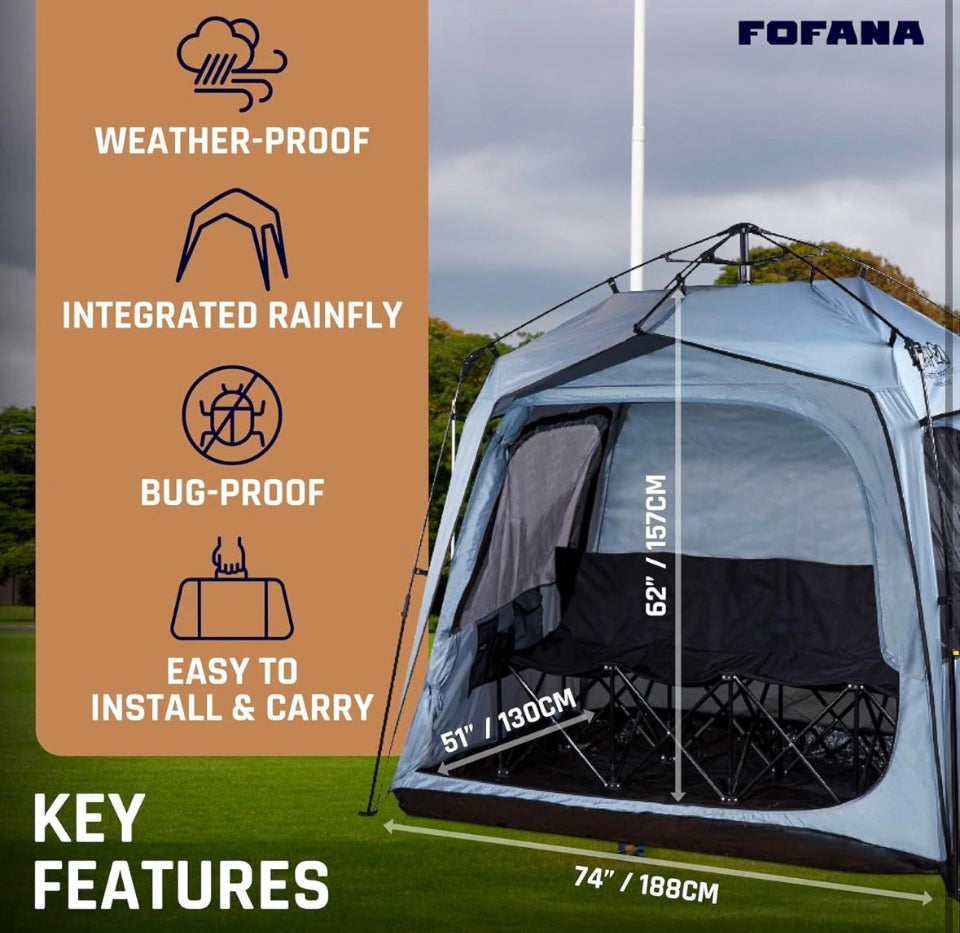 Used FOFANA MultiPod - Pop-Up All-Weather Sports Tent - Multipurpose Pod 270 View Multi-Person - Sports Mom and Dad Essentials