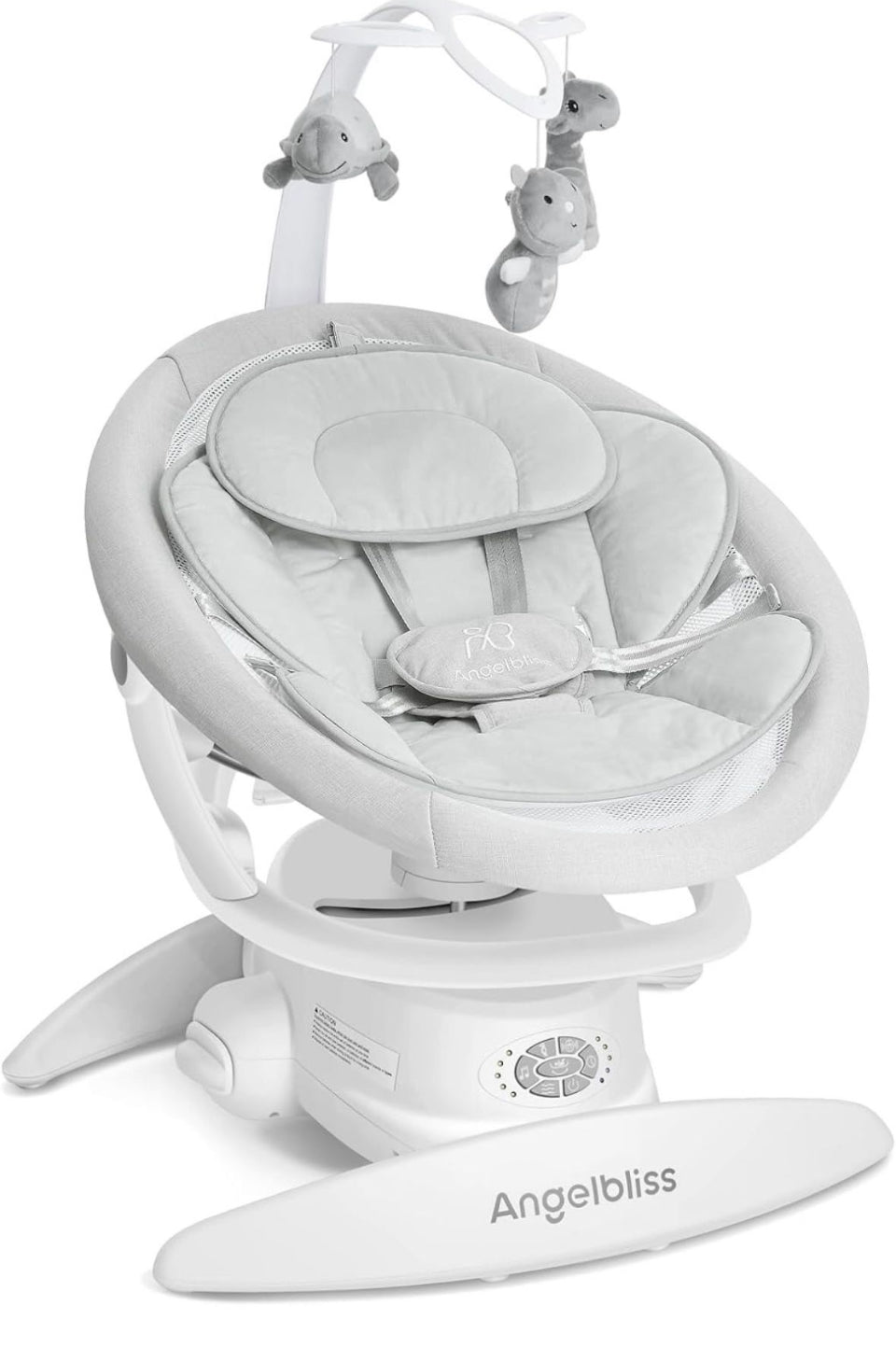 Used Angelbliss 3 in 1 Baby Swing with Motion Detection, Portable Baby Swings for Infants with Removable Rocker & Stationary Seat, Bluetooth Enabled w