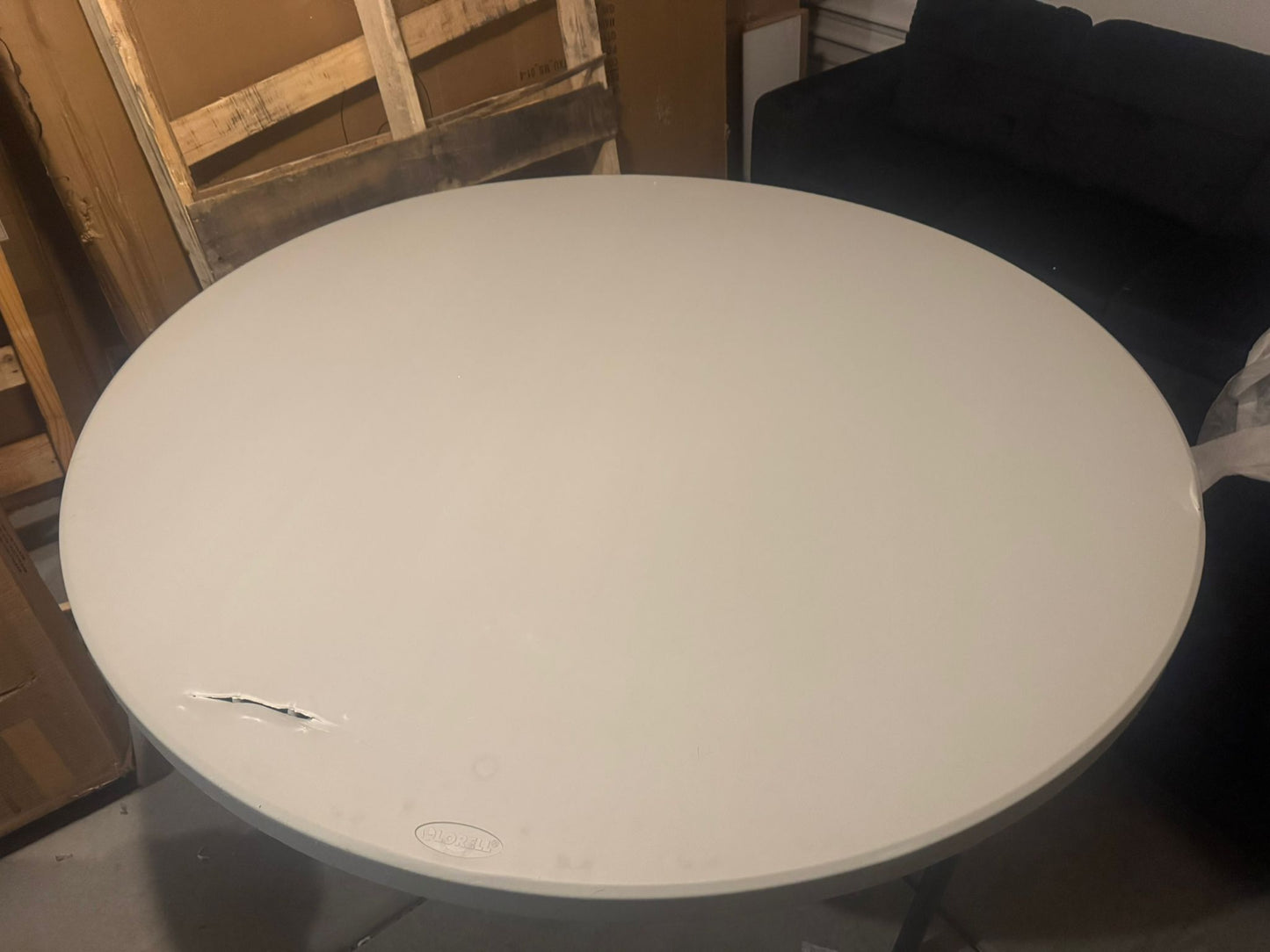 Open Box Lorell Banquet Table, 60 by 60 by 29-1/2-Inch, Platinum