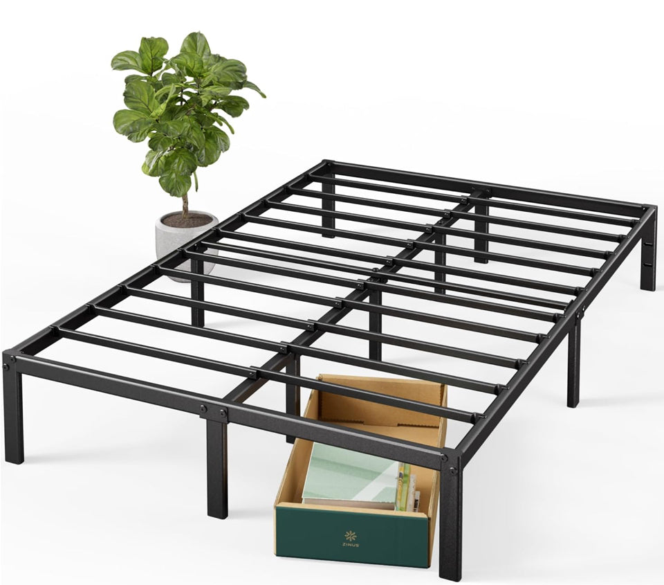 Open Box ZINUS 14 Inch Elias Metal Platform Bed Frame, Steel Support, No Box Spring Needed, Easy Assembly, Queen