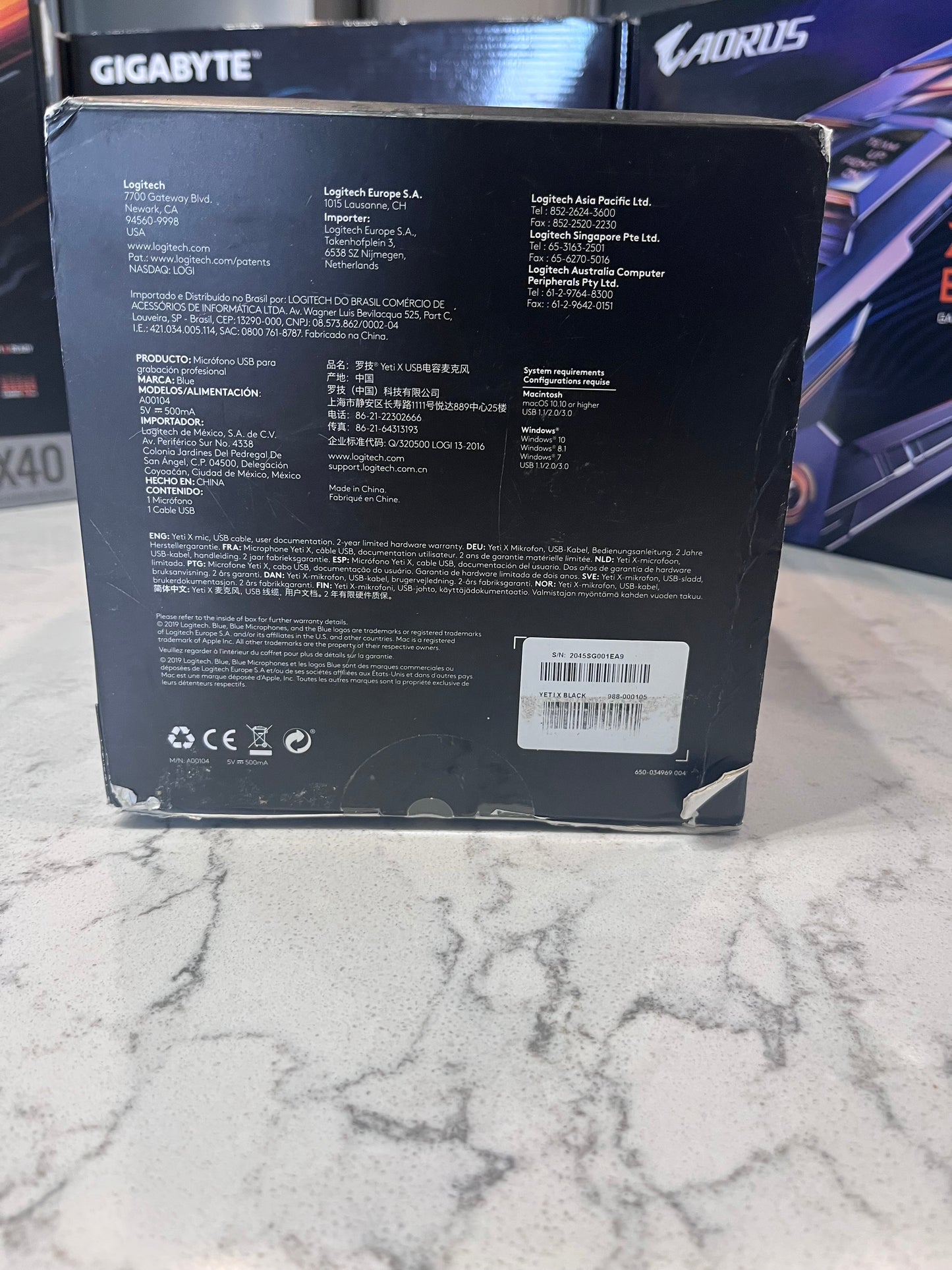 Open Box Logitech for Creators Blue Yeti X USB Microphone for Gaming, Streaming, Podcasting, Twitch, YouTube, Discord, Recording for PC and Mac, 4 Pol