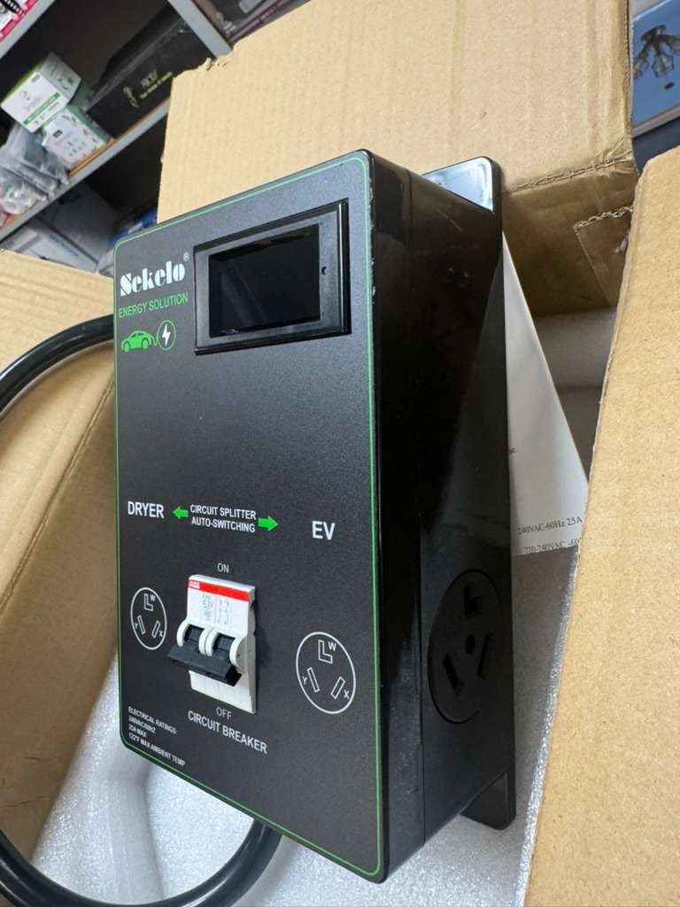 Open Box Sekelo Smart EV Charging Integration: Sekelo Automatic Power Switch for Dryer & EV, NEMA 10-30, Fast Charging, Realtime Display