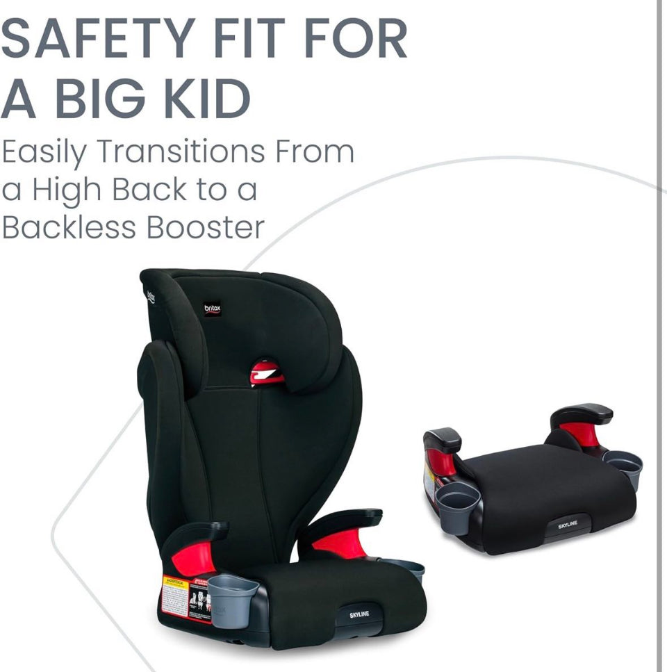 Open box Britax Skyline 2-Stage Belt-Positioning Booster Car Seat, Dusk - Highback and Backless Seat
