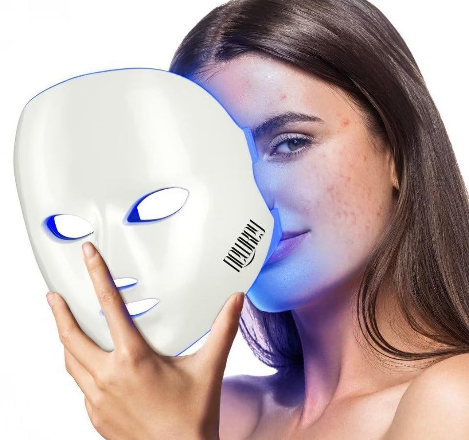 NEWKEY Blue Light Therapy mask for acne and skincare treatment.