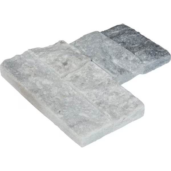 Open Box MSI Alaska Gray Ledger Corner 6 in. x 6 in. Splitface Marble Wall Tile (2.5 sq. ft./case)