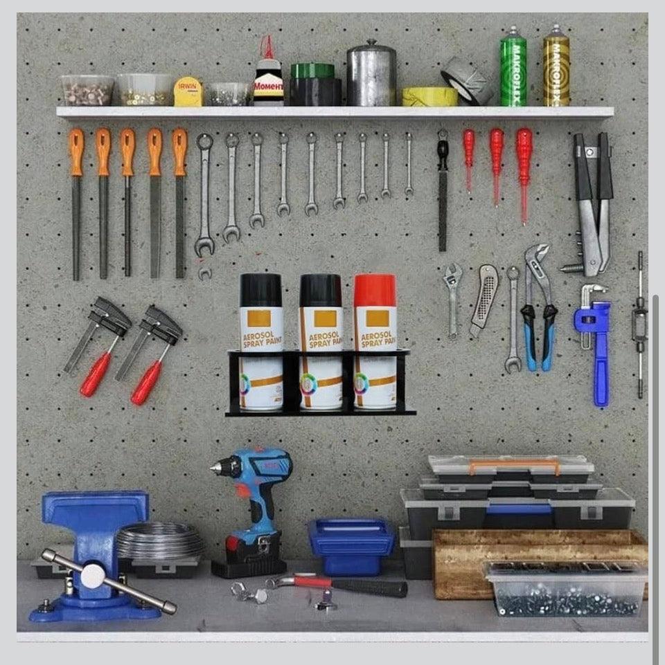 Brand new BiJun Spray Can Holder, Spray Bottle Holder Storage Rack All-Purpose Acrylic Hanger uWall Mount Bracket for Garage and Home Craft Workspace P