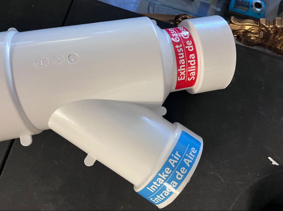 Open Box Rheem 3 in. PVC Horizontal or Vertical Concentric Vent Termination Kit for High Efficiency Tankless Gas Water Heaters