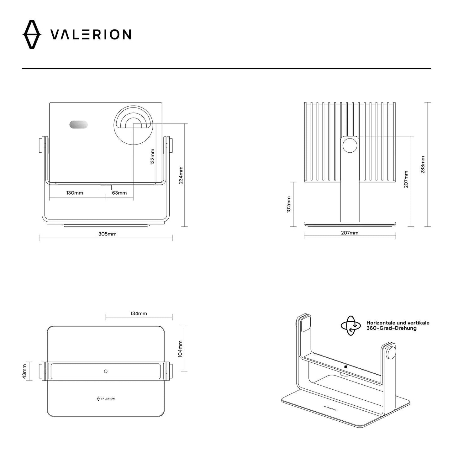 Valerion Desktop Gimbal Stand