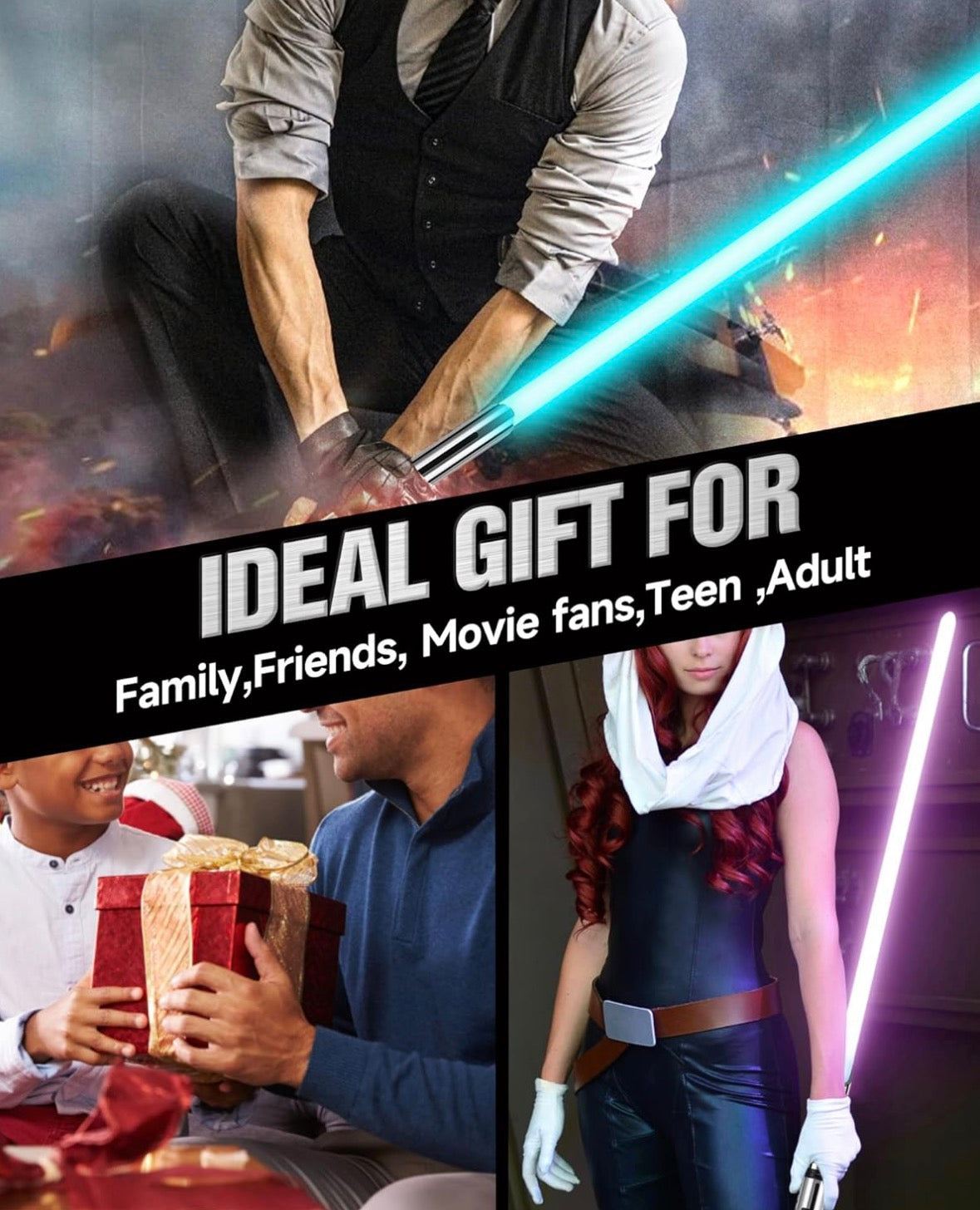 kuvpot Motion Control Lightsabers: Adult Dueling Lightsaber with 20 Colors & 16 Sound Fonts, Metal Hilt Light Sabers, Smooth Swing Saber for Cosplay & Christmas