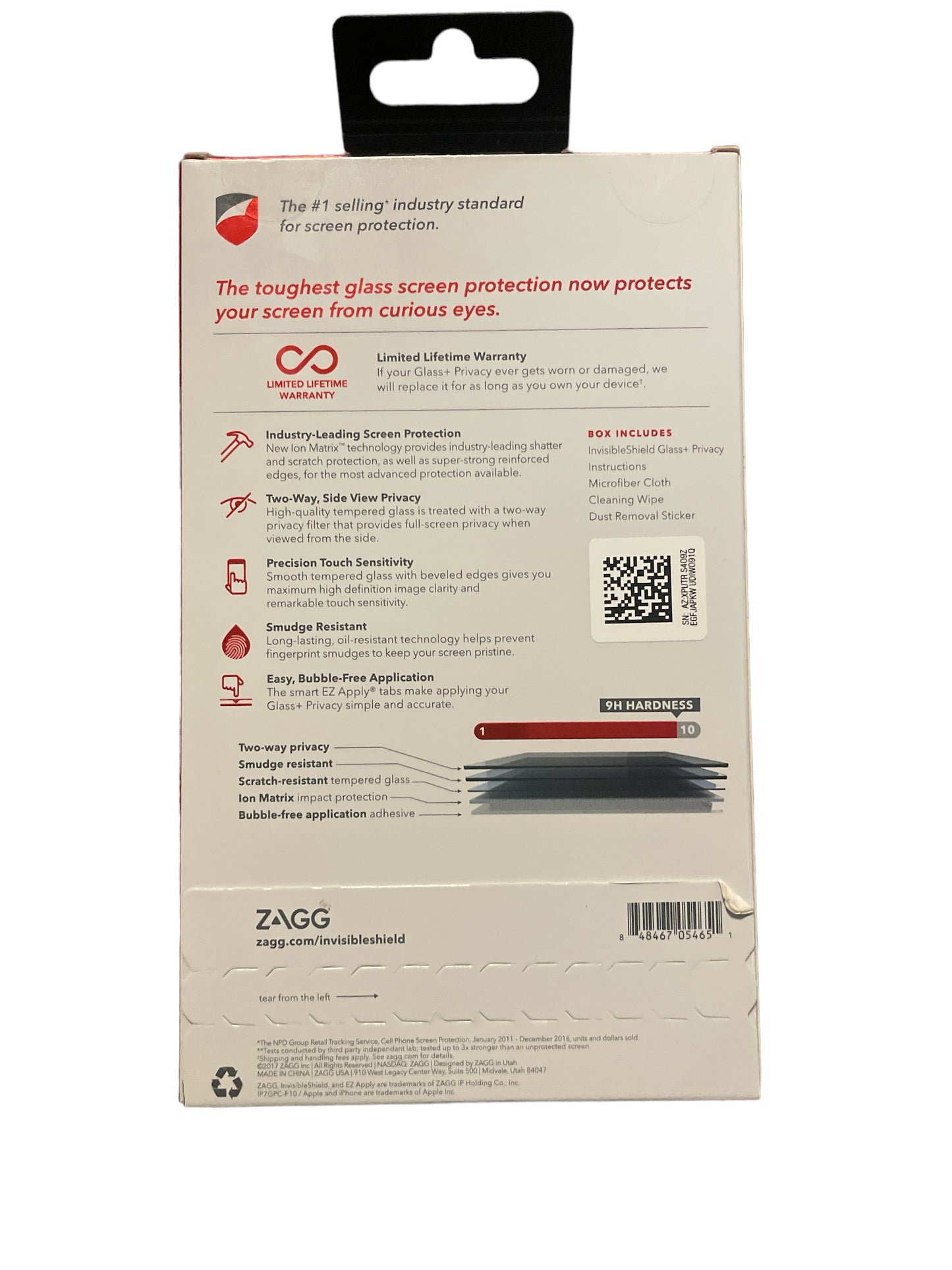 ZAGG InvisibleShield Glass Privacy Screen Protector For Apple iPhone 6/6s/7 - Selzalot