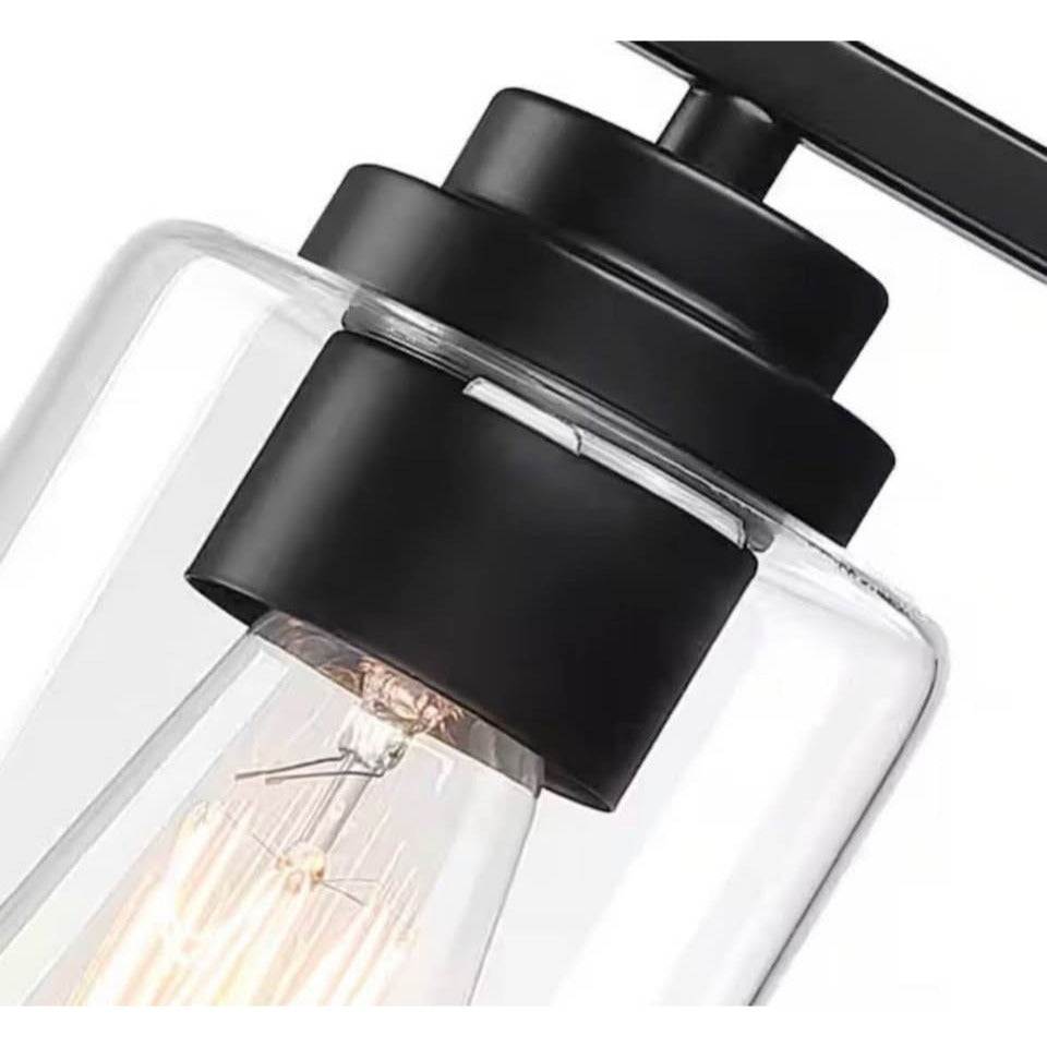 Pia Ricco 4.8 in. 1-Light Black Wall Lighting Sconces With Switch for Bedroom Bathroom(Set of Two)