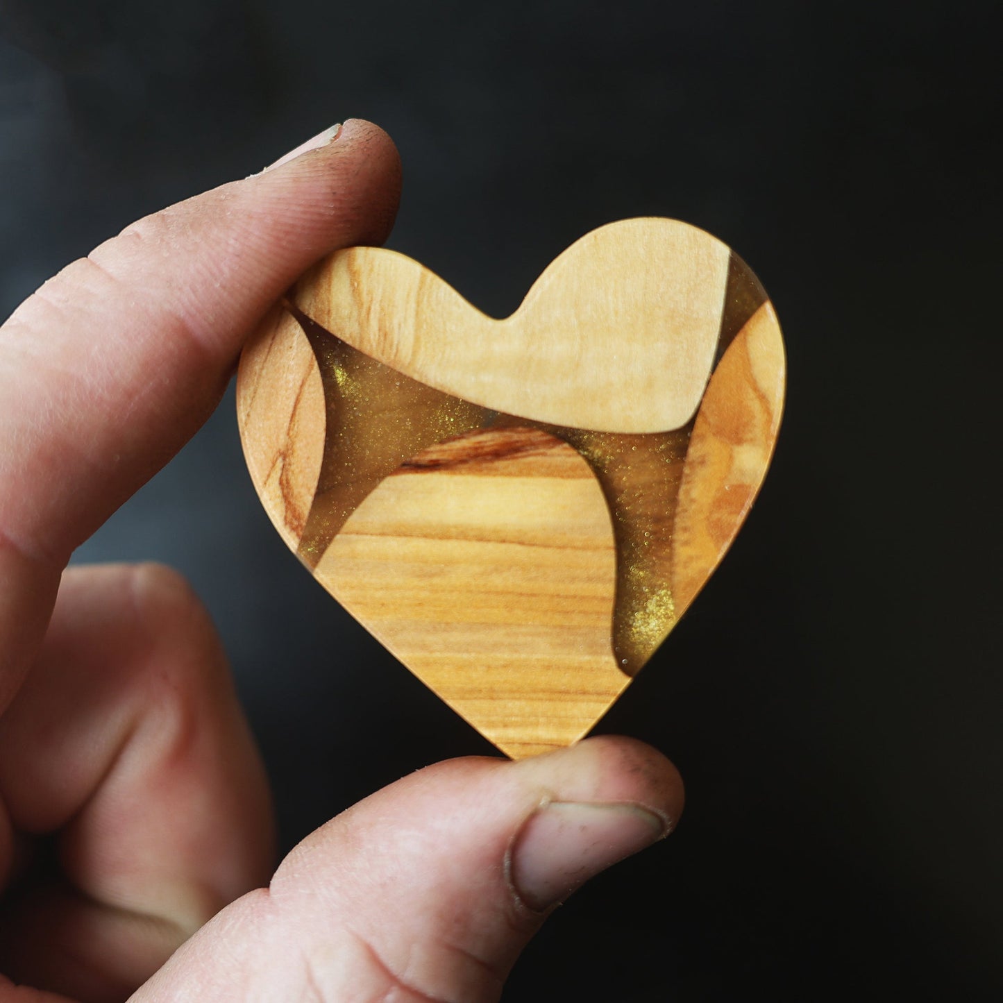 Olive & Gold Hearts
