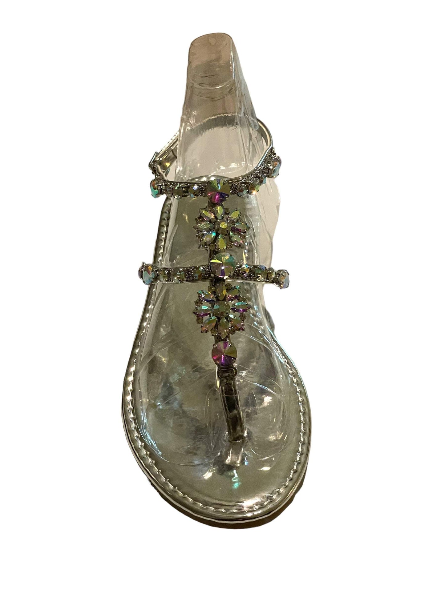 SB UP LS-01 Rose Gold with Gems Sandals - Selzalot