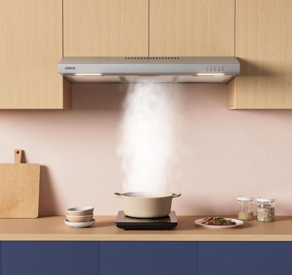 CIARRA Ductless Range Hood 30 inch Under Cabinet Hood Vent for Kitchen Ducted and Ductless Convertible CAS75918A - Selzalot