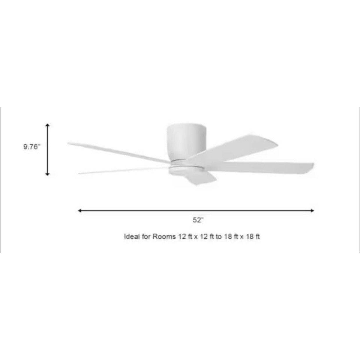 HOME DECORATORS COLLECTION Britton 52 in. Integrated LED Indoor Matte White Ceiling fan