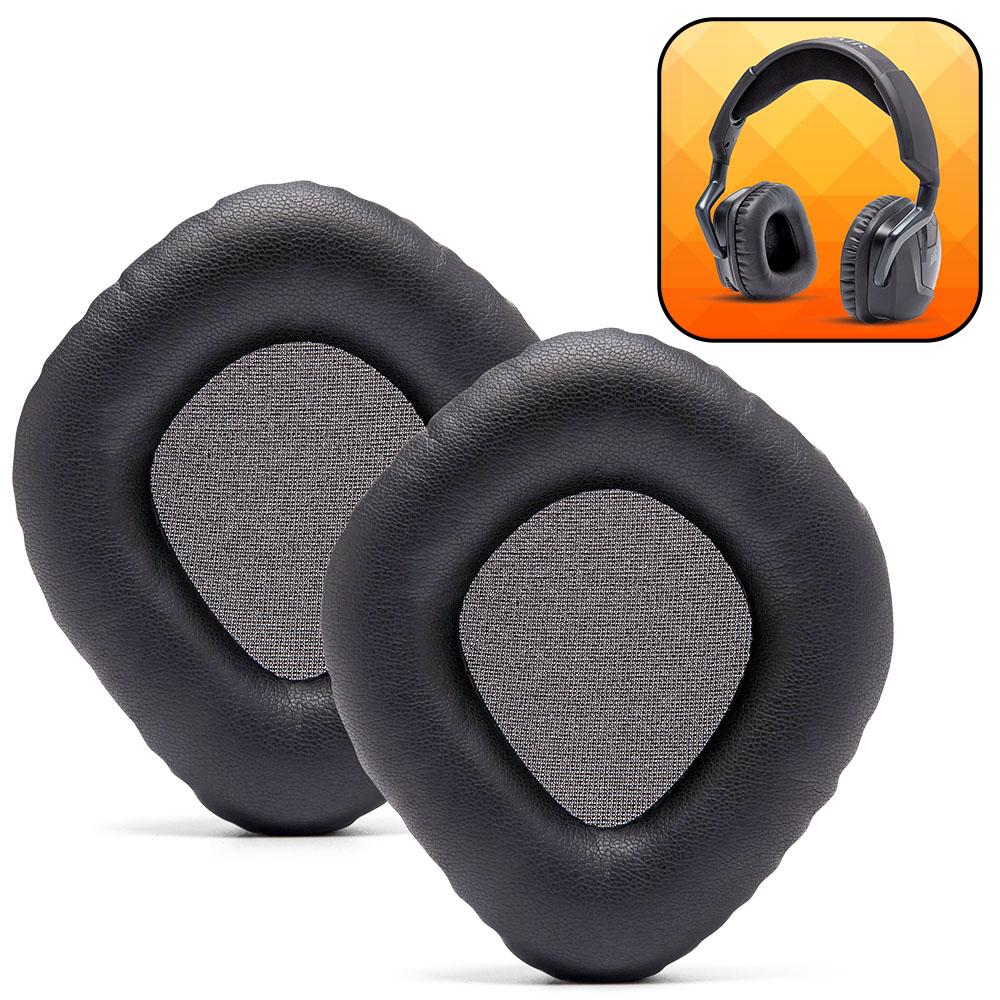 Corsair Void Pro replacement earpads made of thick PU leather with memory foam for enhanced comfort and sound isolation.