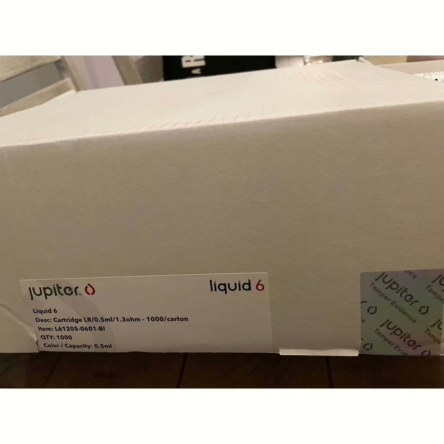 Box of 1000 Jupiter Liquid 6 empty 0.5ML 510 cartridges without tips