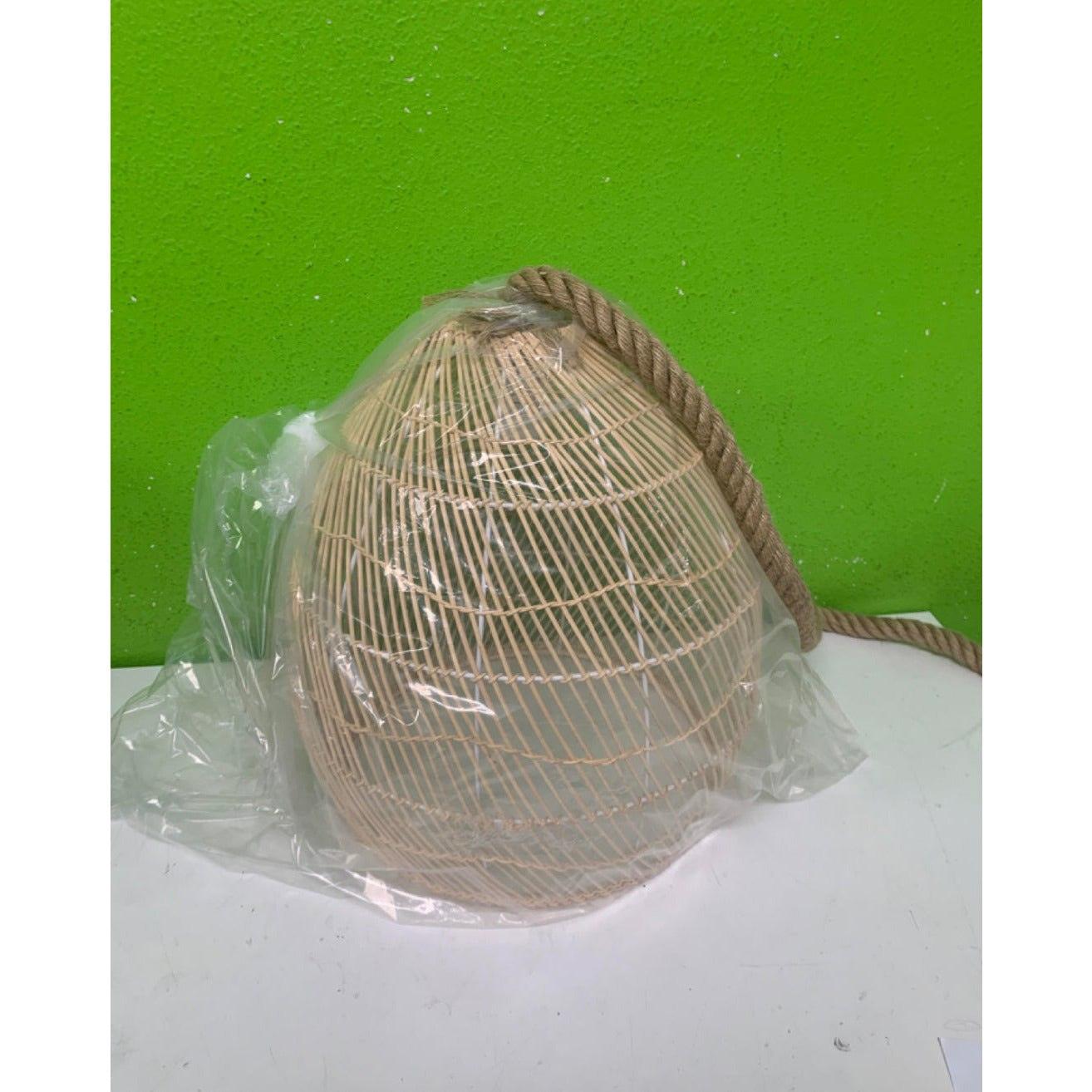 WalmHomie Hand Woven Pendant Light Rattan Lamp Shade,Rope Lamp - Selzalot
