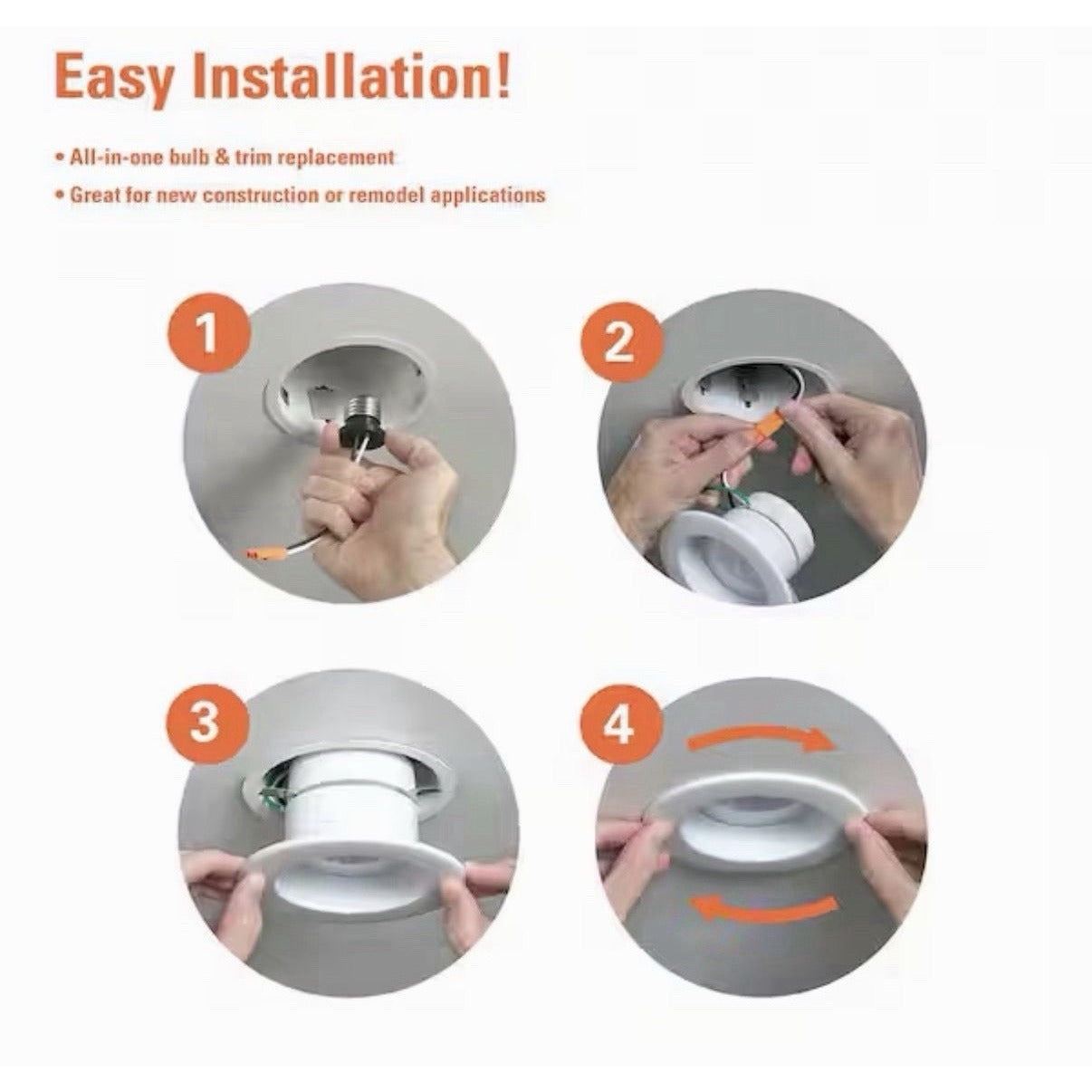Halo RL 4 In. Canless Recessed LED Downlight, 600/900Lm, 5CCT RL4LS9FSD2W1EWH