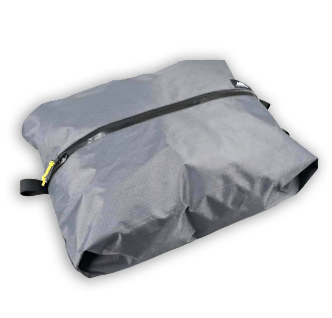 Gray Layflat Zipper Storage bag with waterproof fabric and YKK zipper for shoe and clothing storage