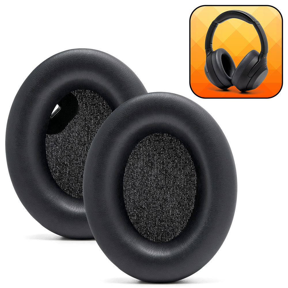 Replacement ear pads for Sony WH1000XM4 headphones with soft leather, memory foam, and enhanced durability.