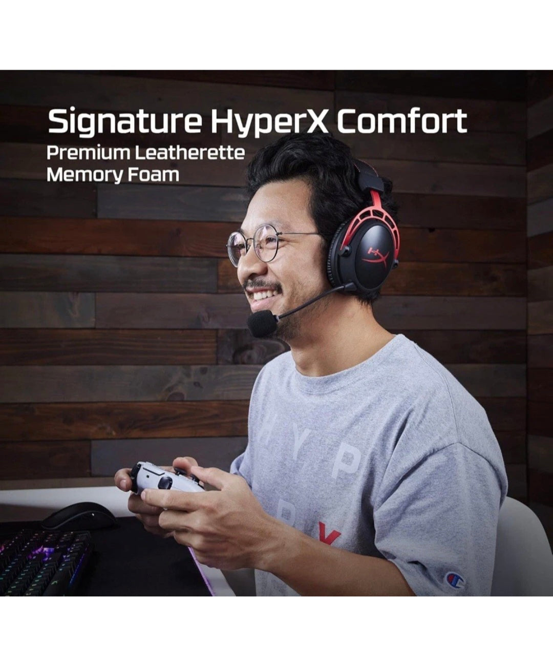 HyperX Cloud Alpha Wireless PC Gaming Headset, Memory Foam 300-hour battery life