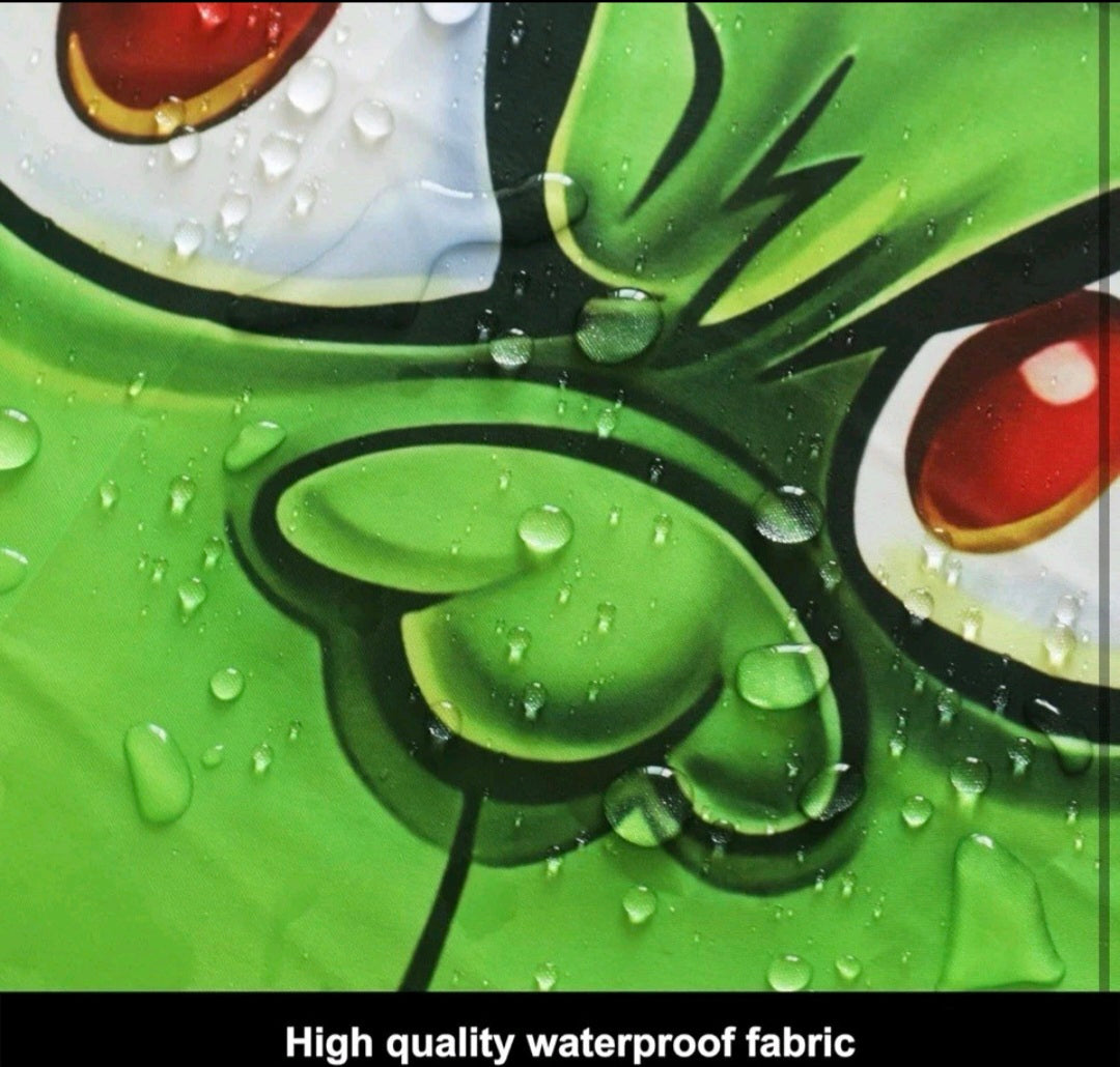 Cuteiush Bathroom Shower Curtain Merry Christmas Holiday Waterproof & Removable