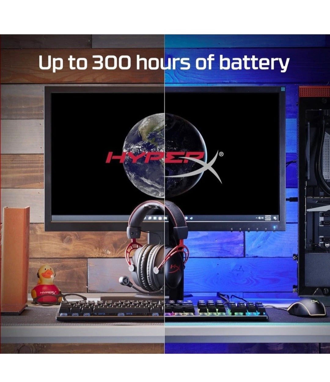 HyperX Cloud Alpha Wireless PC Gaming Headset, Memory Foam 300-hour battery life