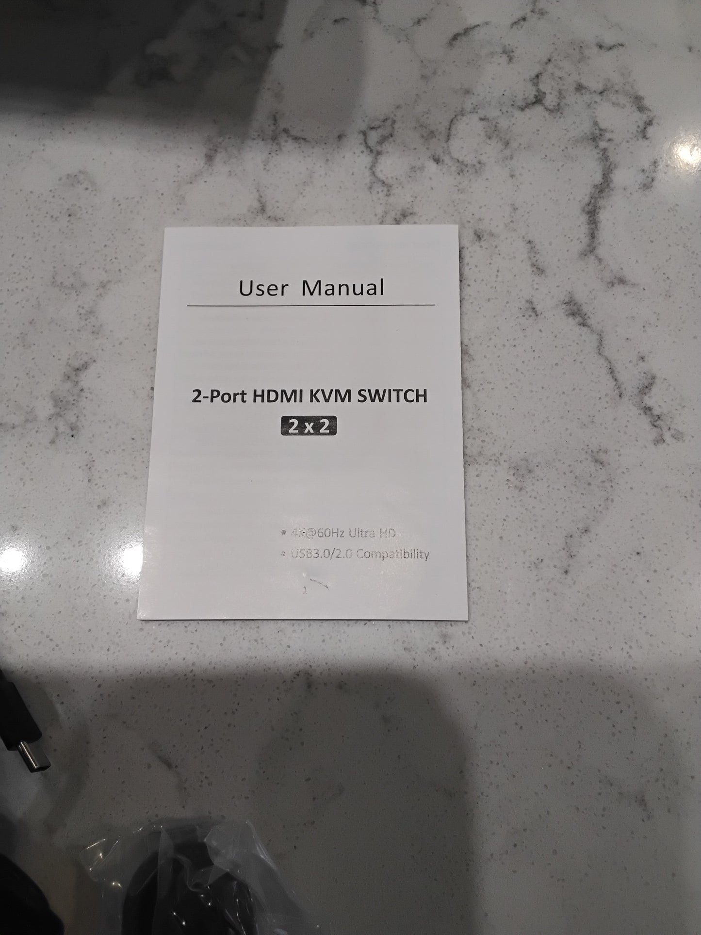 Open Box New Seiryruc HDMI KVM Switch 2 Minitors 2 Computers, USB 3.0 4K@60Hz Dual Monitor HDMI KVM Switch 2 in 2 Out for 2 PC Share 2 Monitors and 1