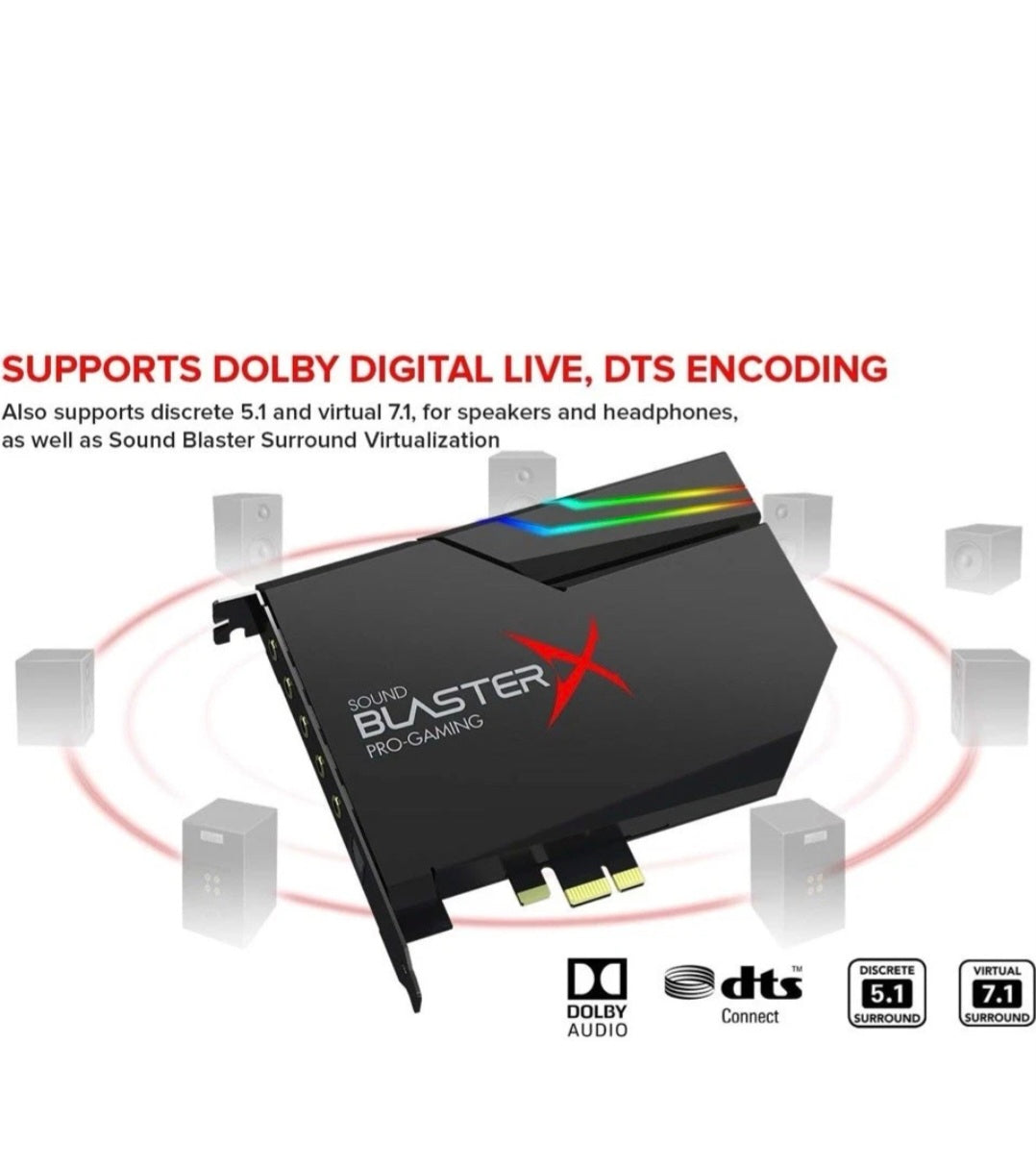 Creative Sound BlasterX AE-5 Plus SABRE32-class Hi-res 32-bit/384 kHz PCle