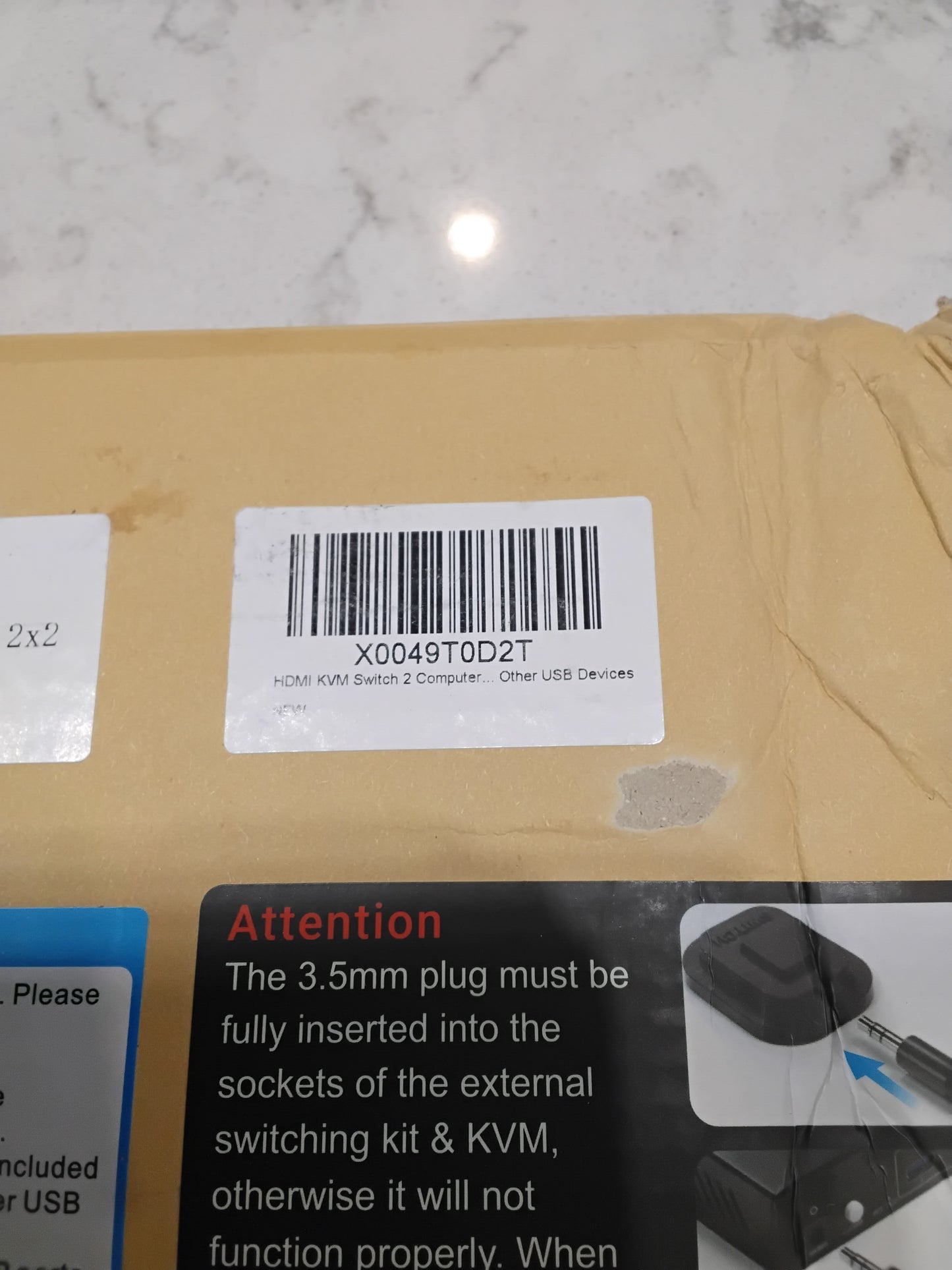 Open Box New Seiryruc HDMI KVM Switch 2 Minitors 2 Computers, USB 3.0 4K@60Hz Dual Monitor HDMI KVM Switch 2 in 2 Out for 2 PC Share 2 Monitors and 1