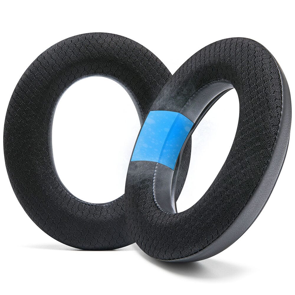 Sennheiser Momentum 4 replacement earpads with cooling gel, breathable fabric, and leather for comfort and sound isolation