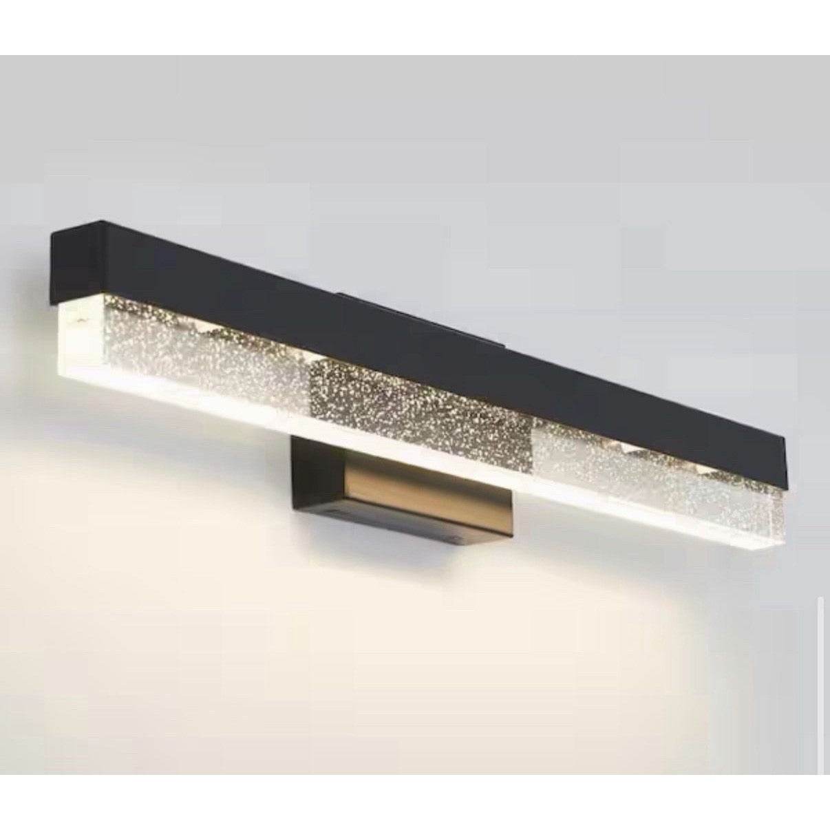 Artika Essence Bubble Glass 27 in. Matte Black Integrated LED Vanity Light Bar