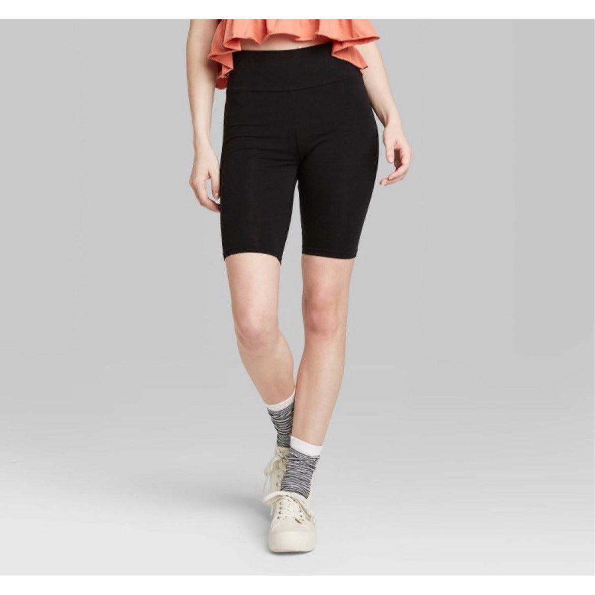 Women's High-Rise Bike Shorts - Wild Fable Black XS - Selzalot