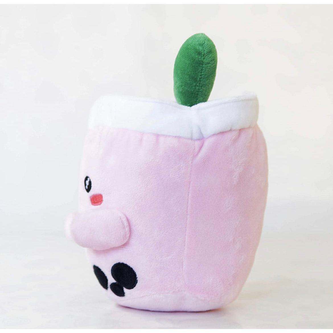 ABC Boba Tea Plush Pink Berry Cute Stuffed Animal Toy 10" - Selzalot