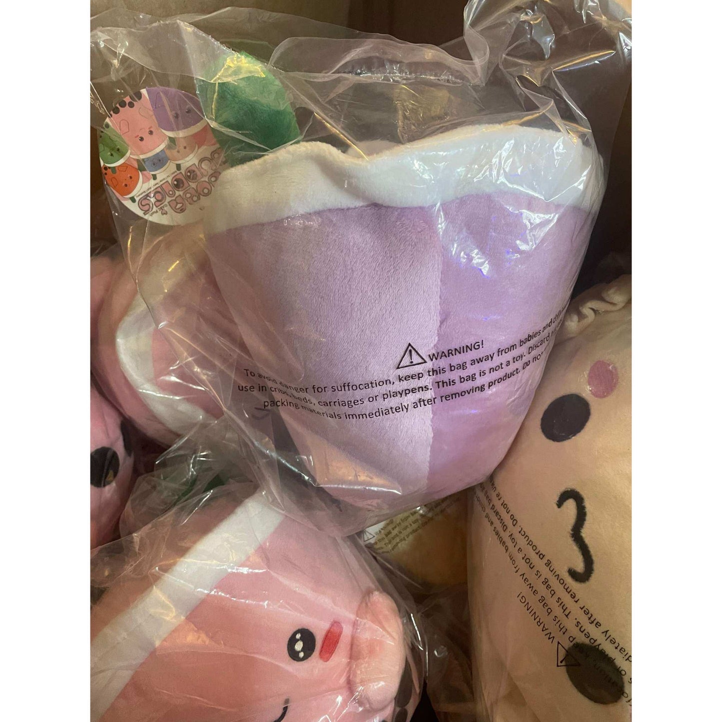 ABC Boba Tea Plush Purple Cute Stuffed Animal Toy 10" - Selzalot