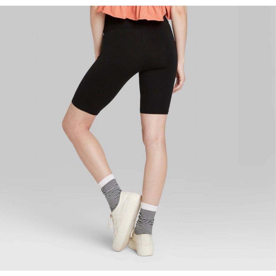 Women's High-Rise Bike Shorts - Wild Fable Black XS - Selzalot