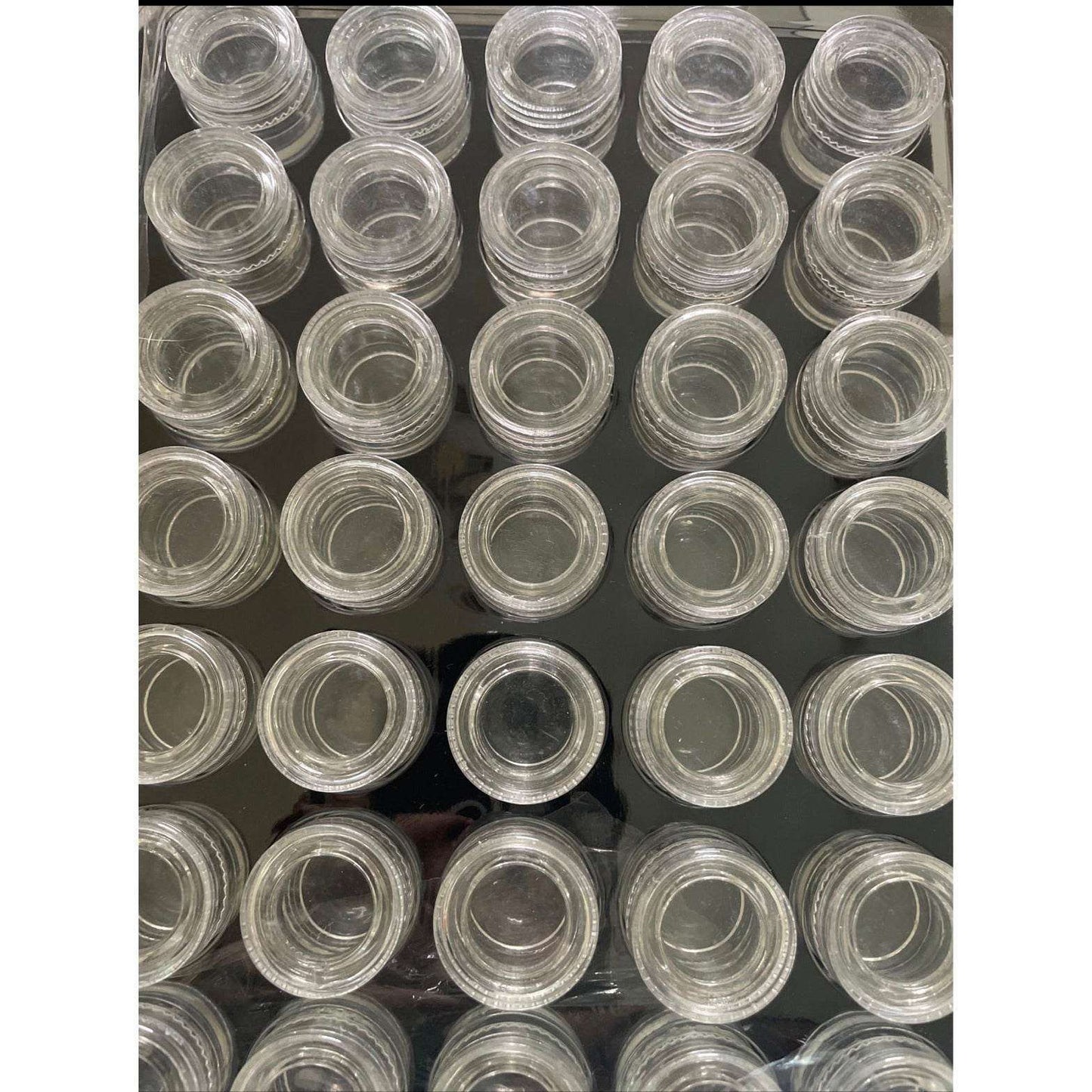 5mL Clear Glass Jar Concentrate Container Screw Top Lid Cosmetic Make Up Oil Wax - Selzalot
