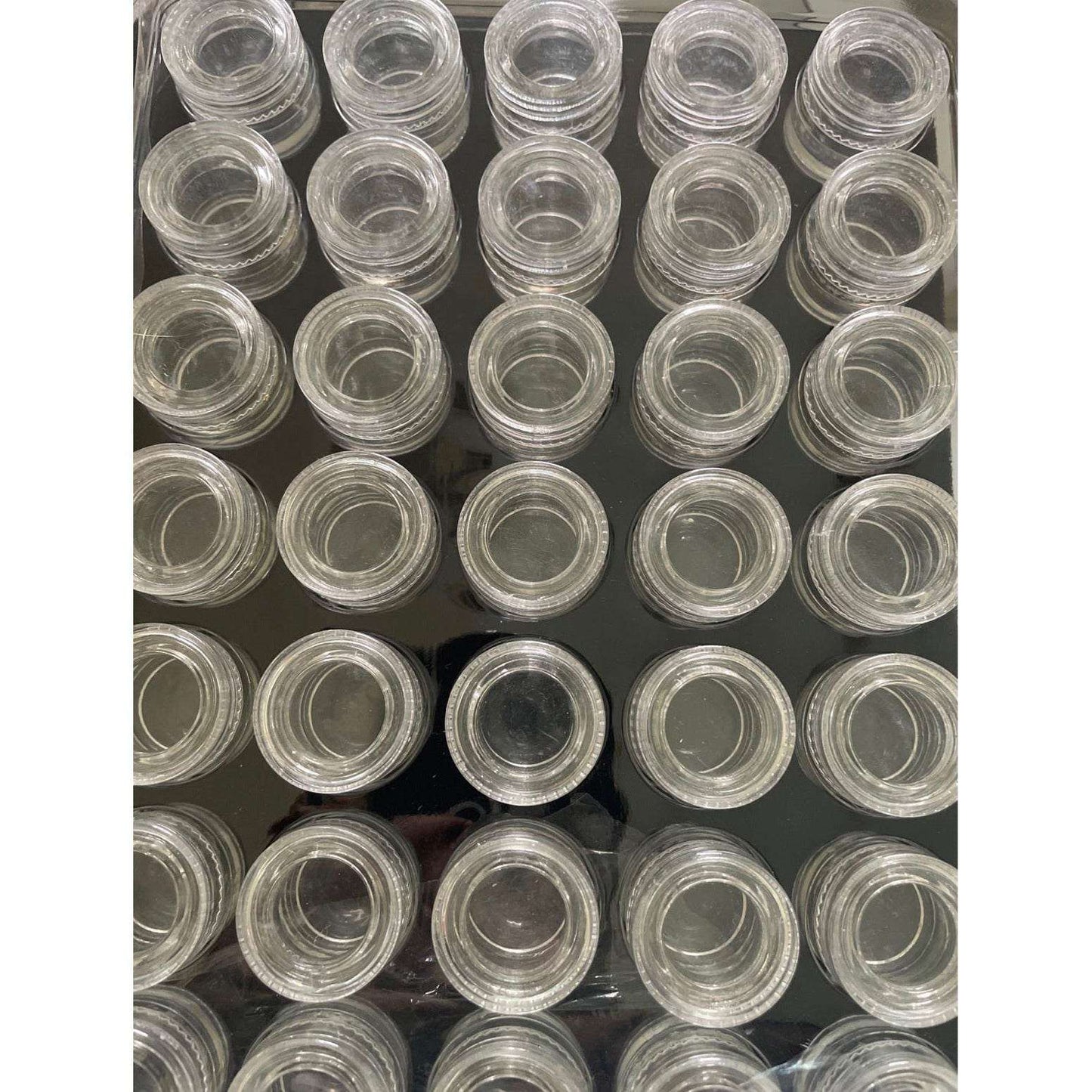 5mL Clear Glass Jar Concentrate Container Screw Top Lid Cosmetic Make Up Oil Wax - Selzalot