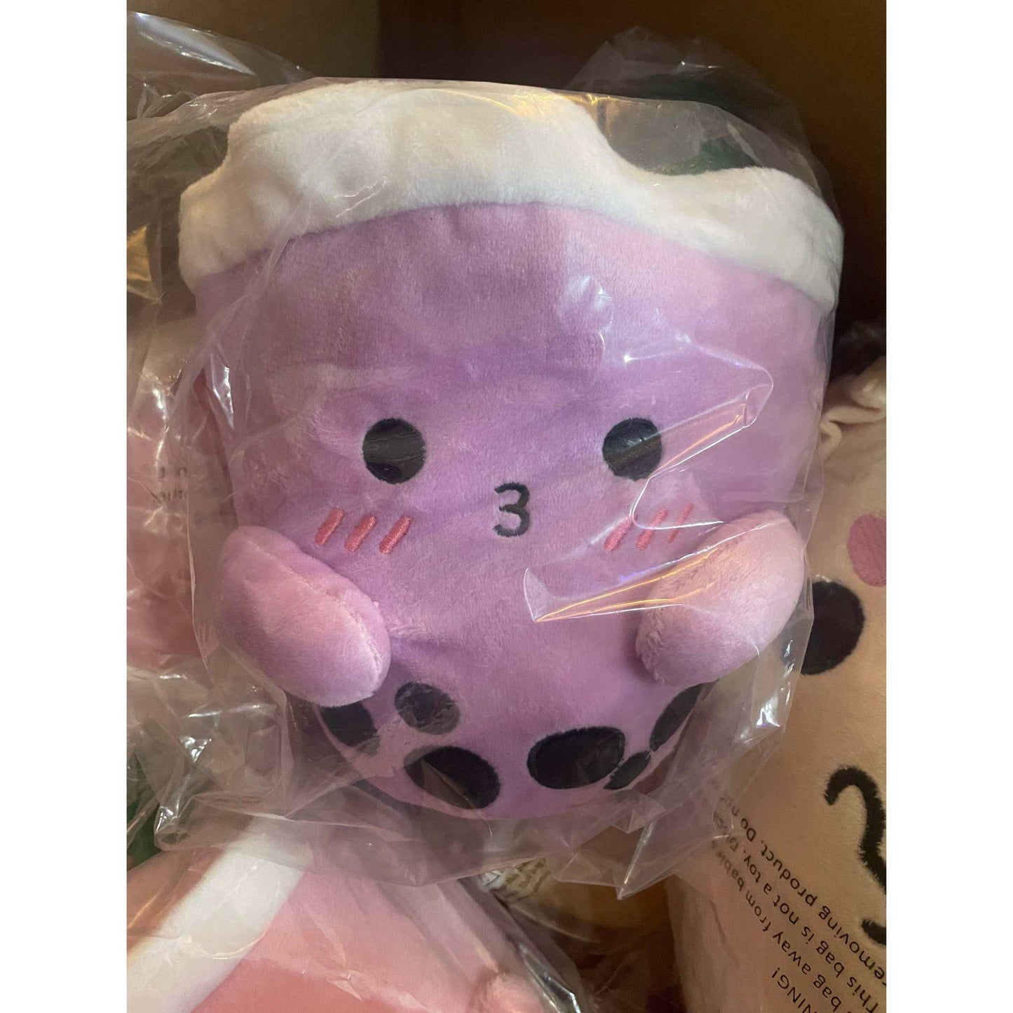 ABC Boba Tea Plush Purple Cute Stuffed Animal Toy 10" - Selzalot