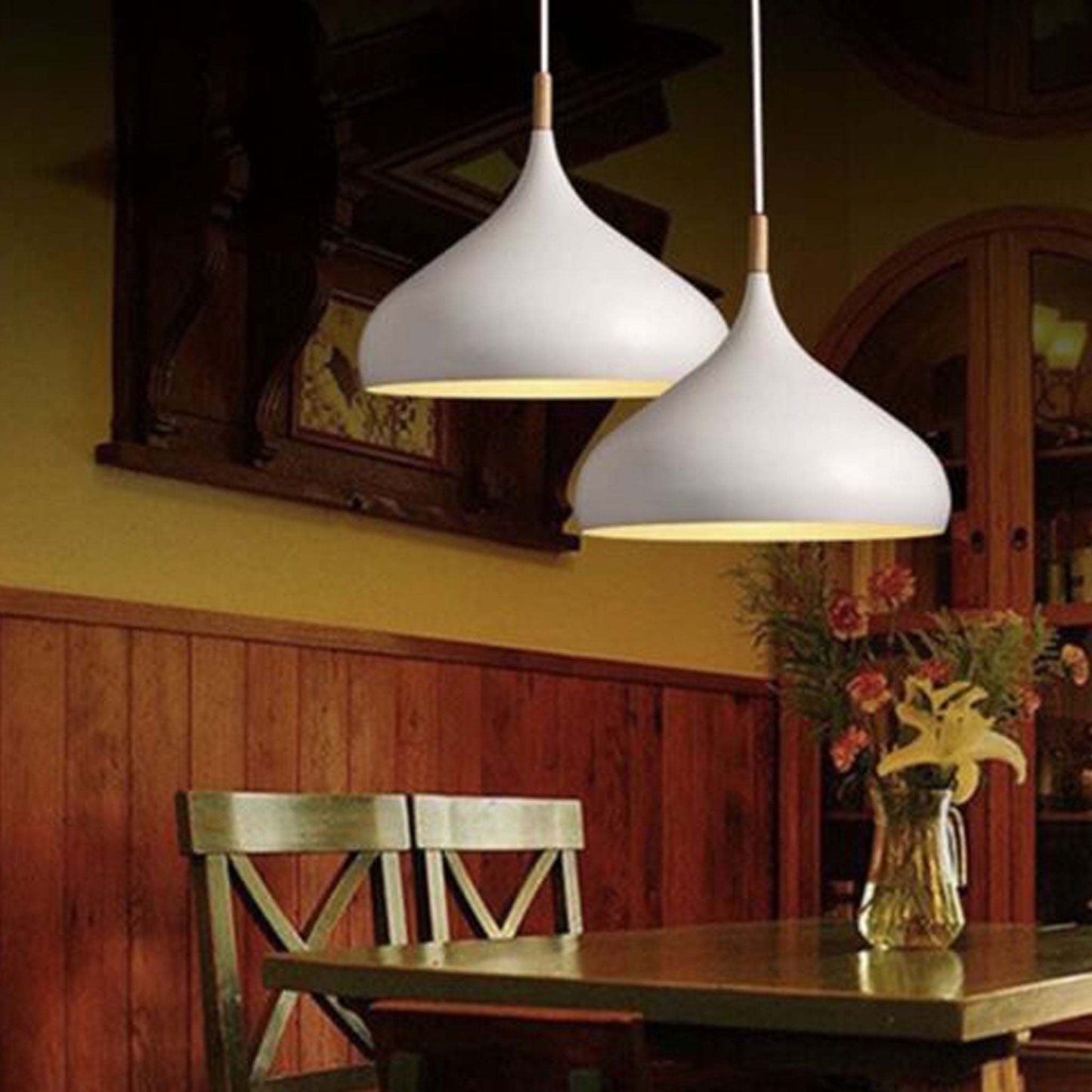 60 Watt Modern Elegance Pendant Hanging Lamp Metal Pendant Lighting Pendant Shade - Selzalot
