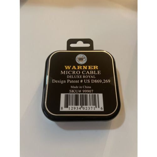 Warner Deluxe Royal Micro Charging and Data Cable - Compatible with Android, Samsung, Galaxy, Motorola, HTC, LG, BlackBerry, Nokia, Kyosera, Sony - Color Blue/Black - Selzalot