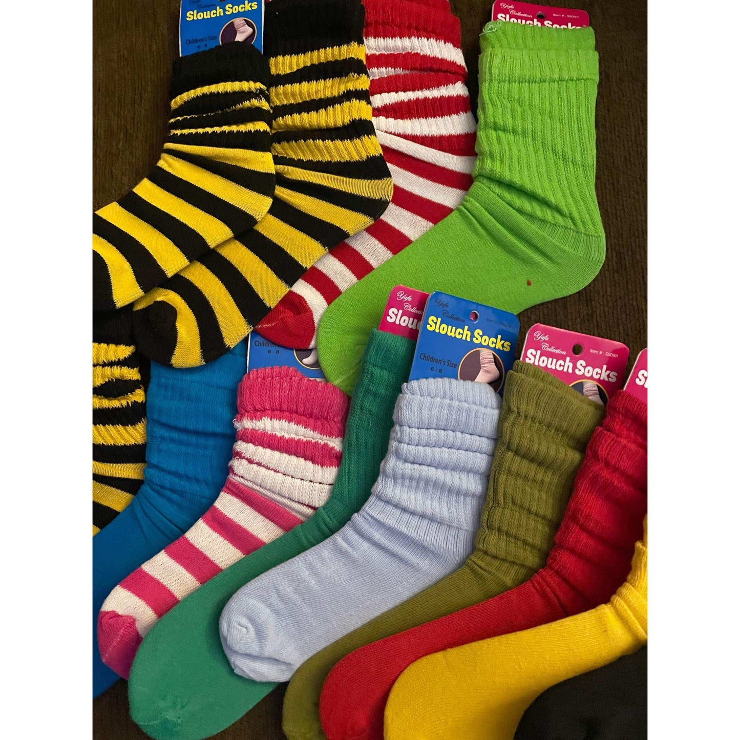 Yafa Collection Slouch Socks in various colors for adults size 9-11 and children size 6-8