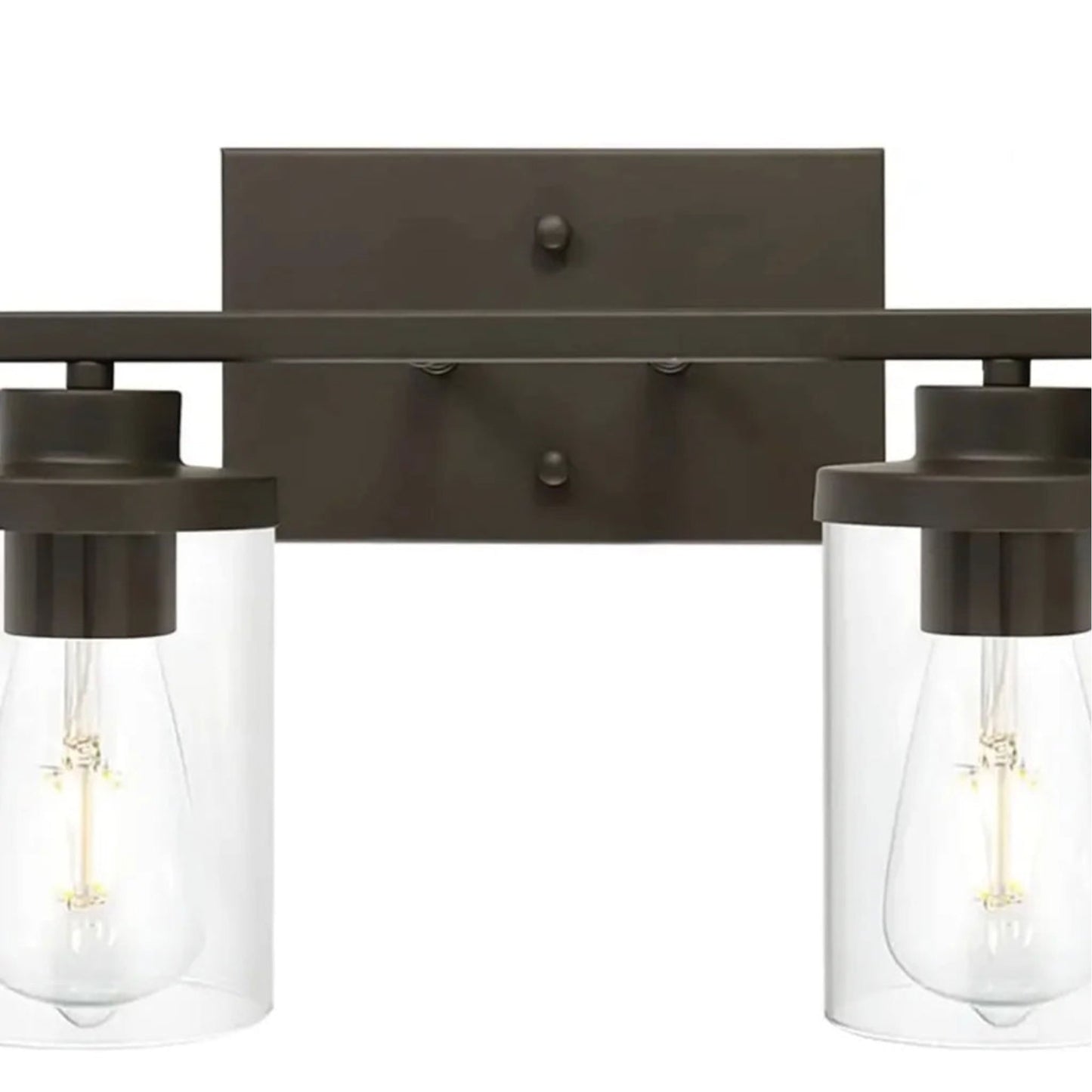 QueeuQ Modern Sconces Wall Lighting 2-Lights with Clear Glass Shade Oil Rubbed Bronze Bathroom Vanity Light Fixtures - Selzalot