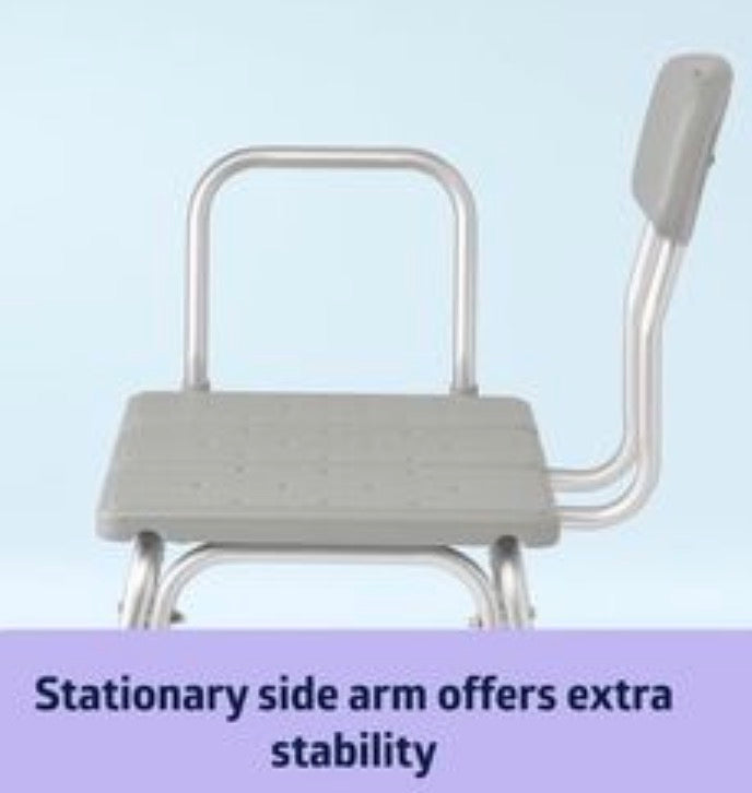 Medline Gray Transfer Bench for Bathtub