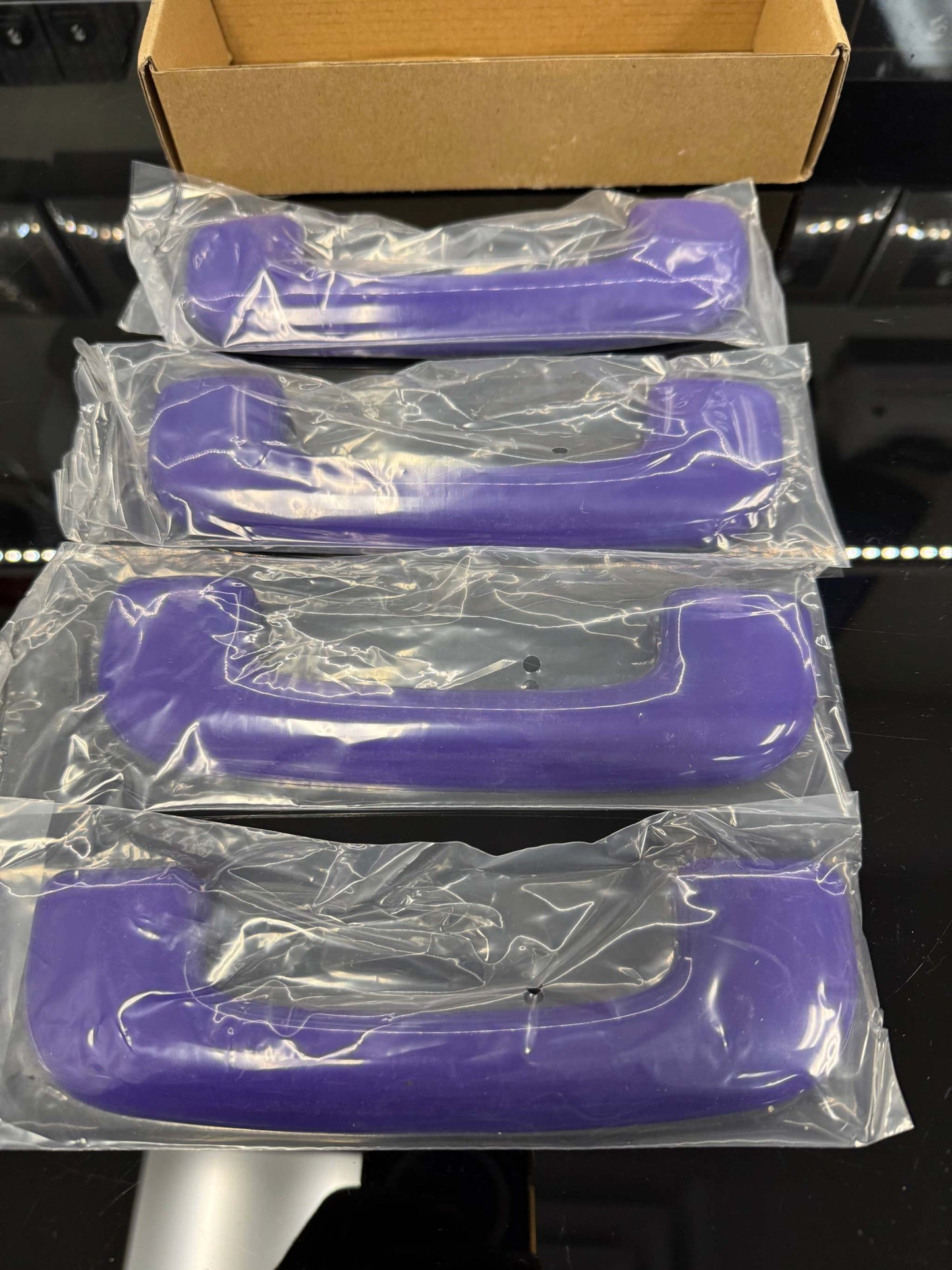 Voodonala for Charger Roof Top Handle Roof Grab Handle Cover Trim for 2015-2024 Dodge Charger Interior Accessories, ABS Purple 4pcs