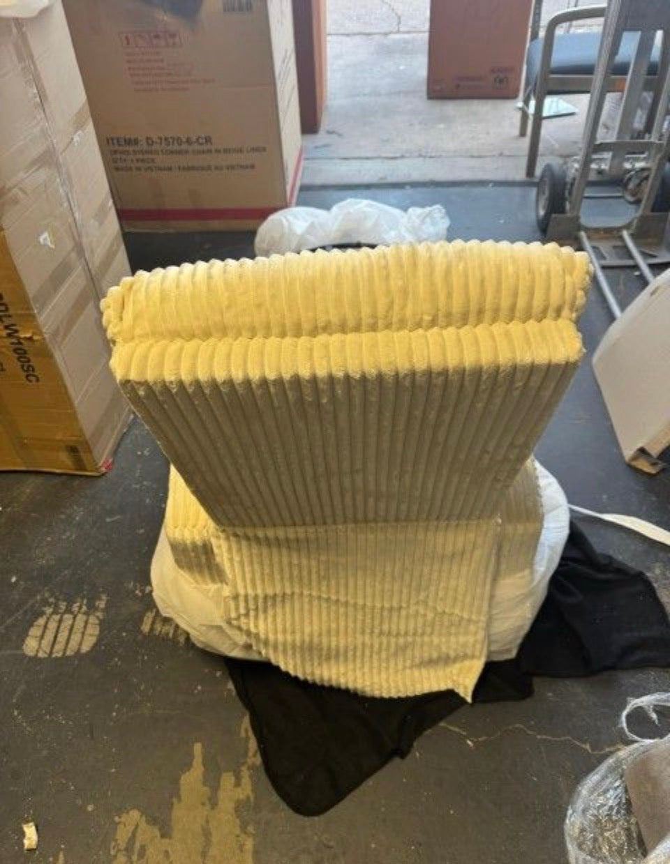 Open Box New YAHEETECH Corduroy Swivel Nursery Glider Chair for Nursery Room Living Room